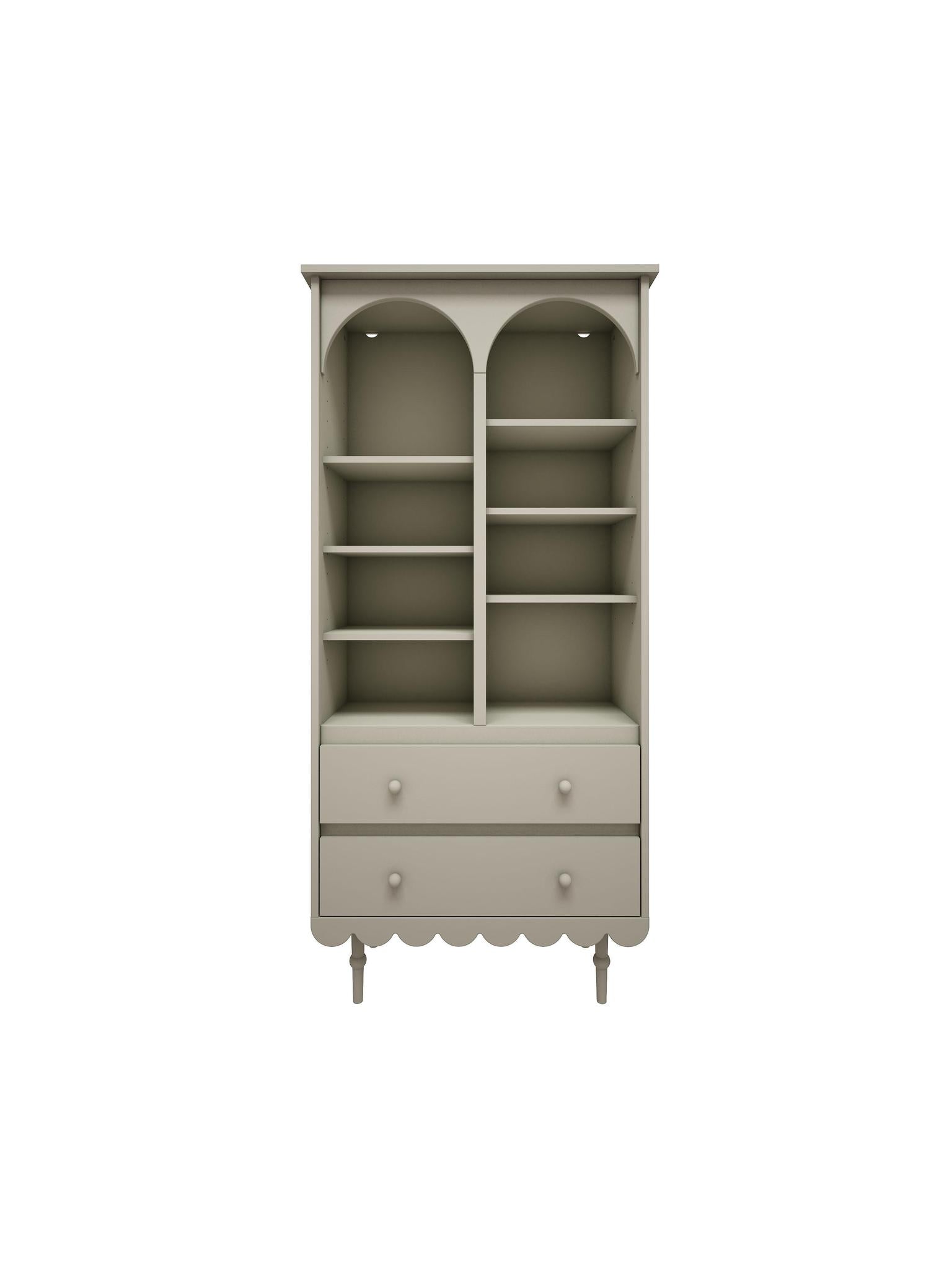 Handmade 'Babushka' Olive Bookshelf Tall