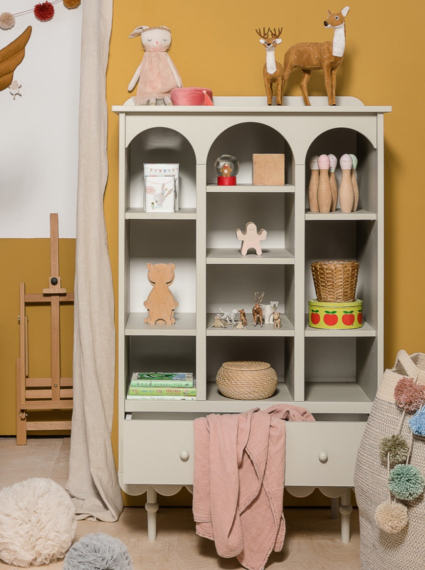 Handmade 'Babushka' Olive Bookshelf