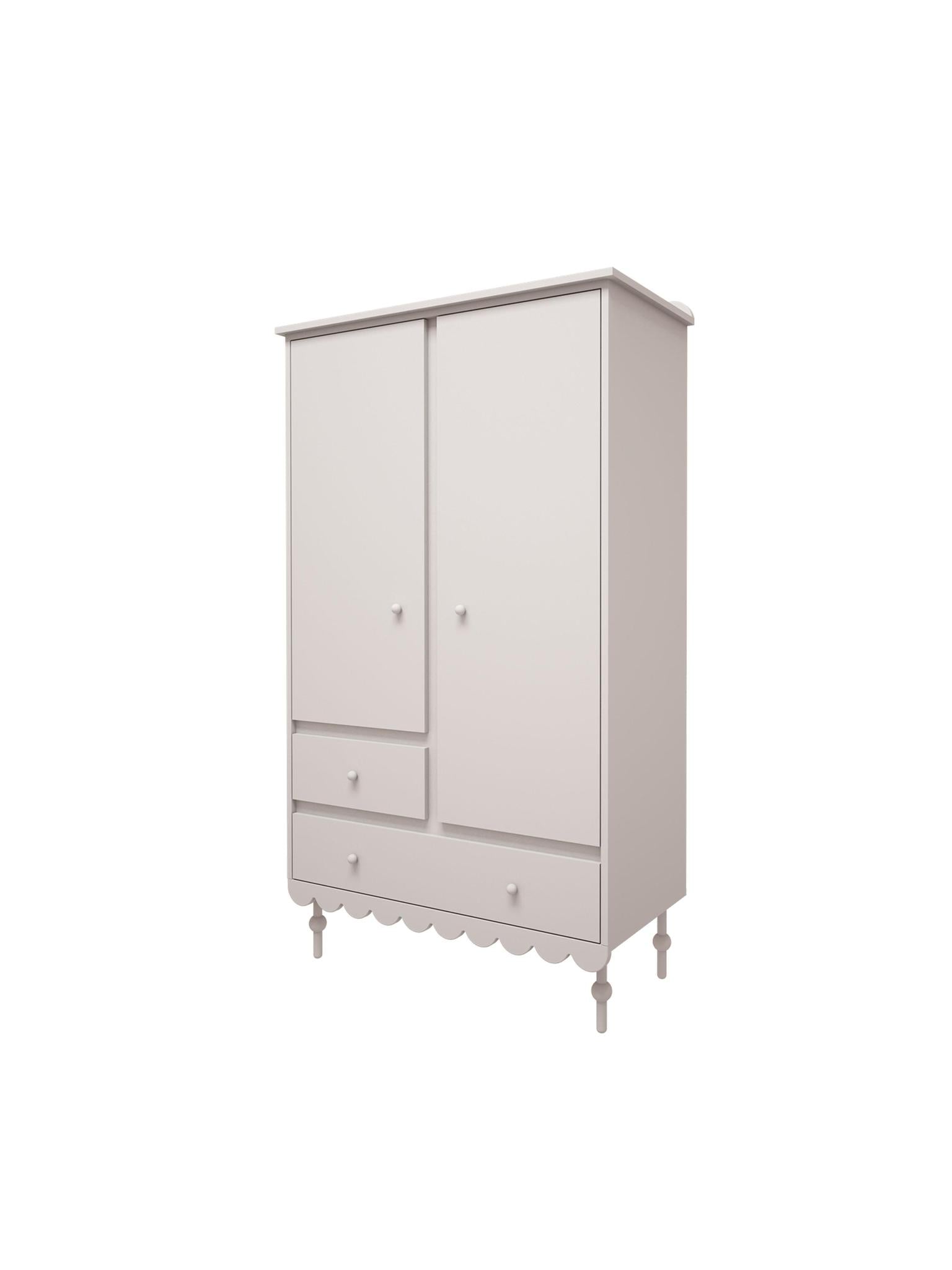 Handmade 'Babushka' White Wardrobe