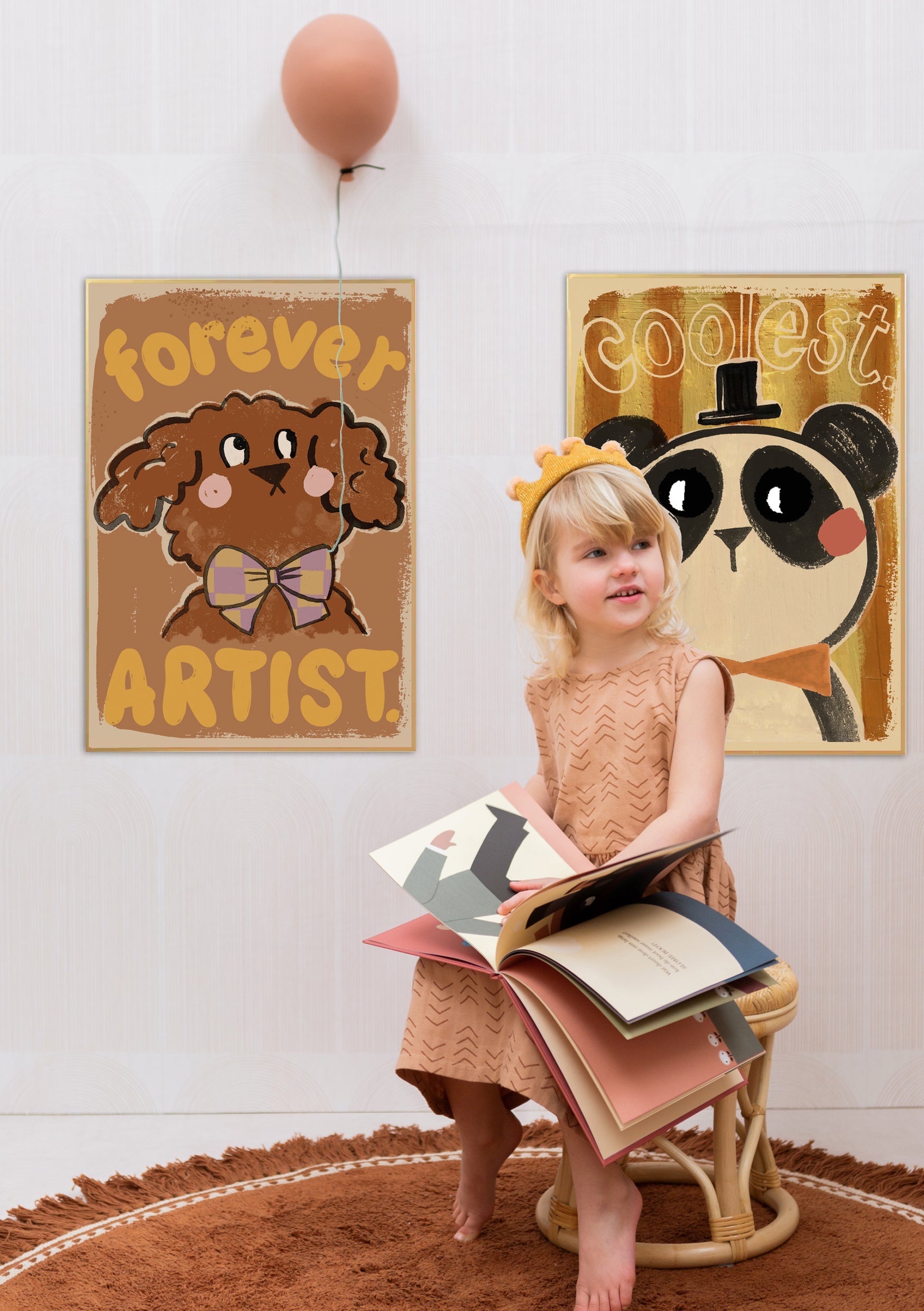 Panda 'Coolest' 50x70cm Wall Poster