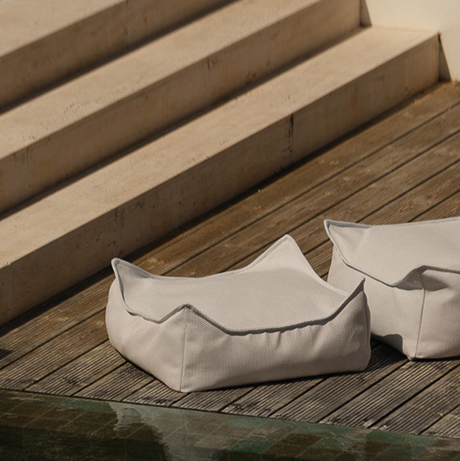 Outdoor Square Beanbag Ottoman - 3 Colour Options Available