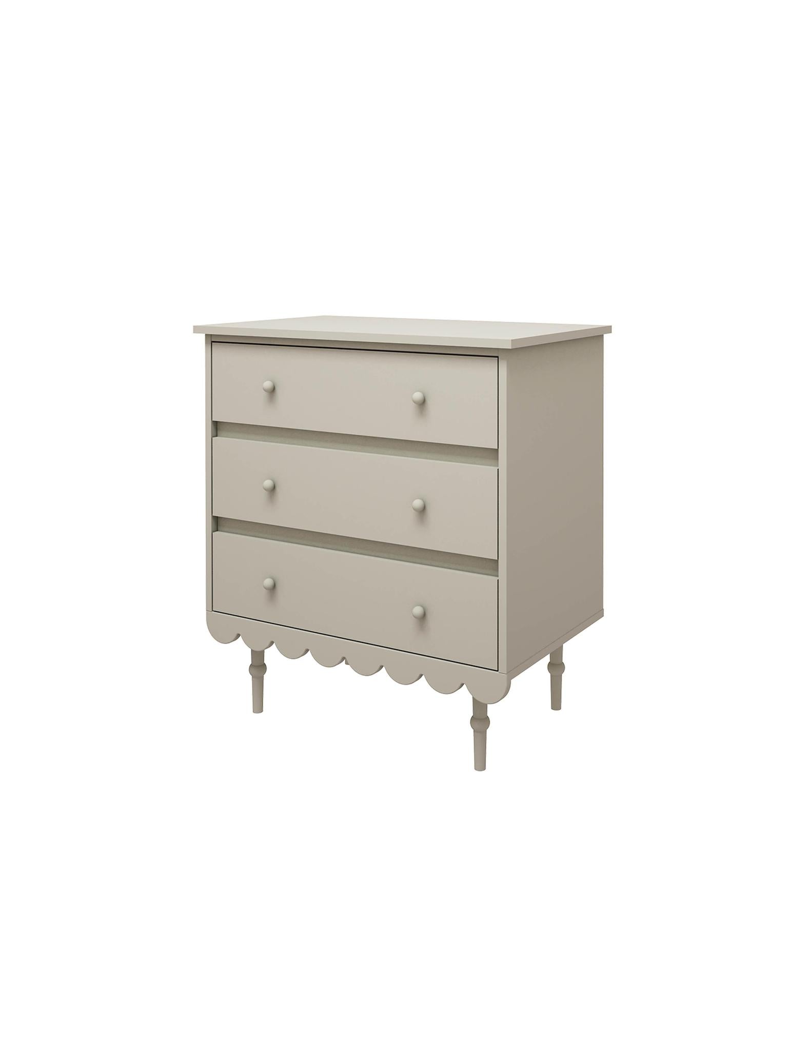 Handmade 'Babushka' Olive Chest of Drawers Short 3 Drawer