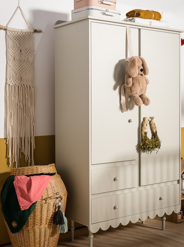 Handmade 'Babushka' Olive Wardrobe