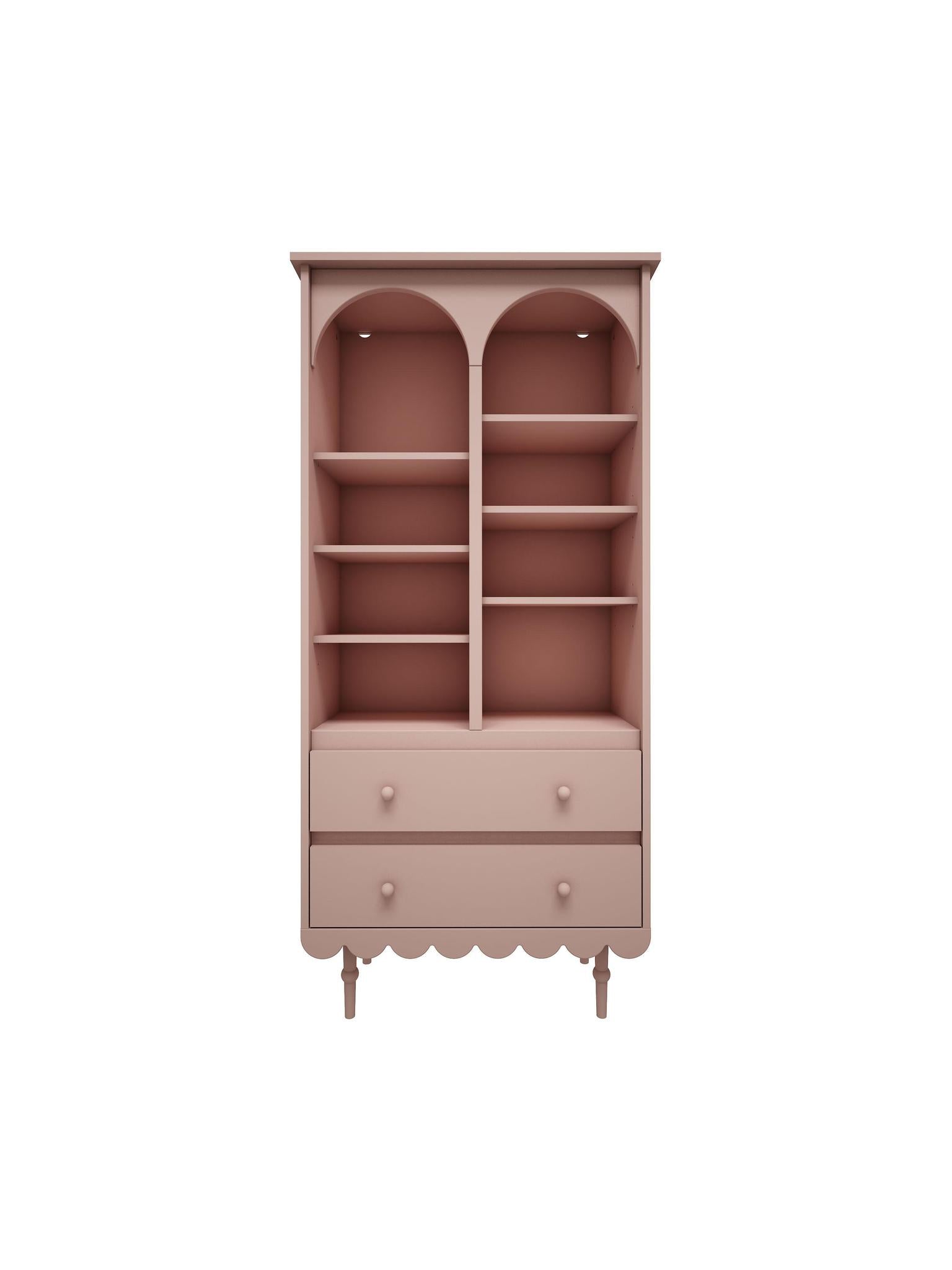 Handmade 'Babushka' Pink Bookshelf Tall