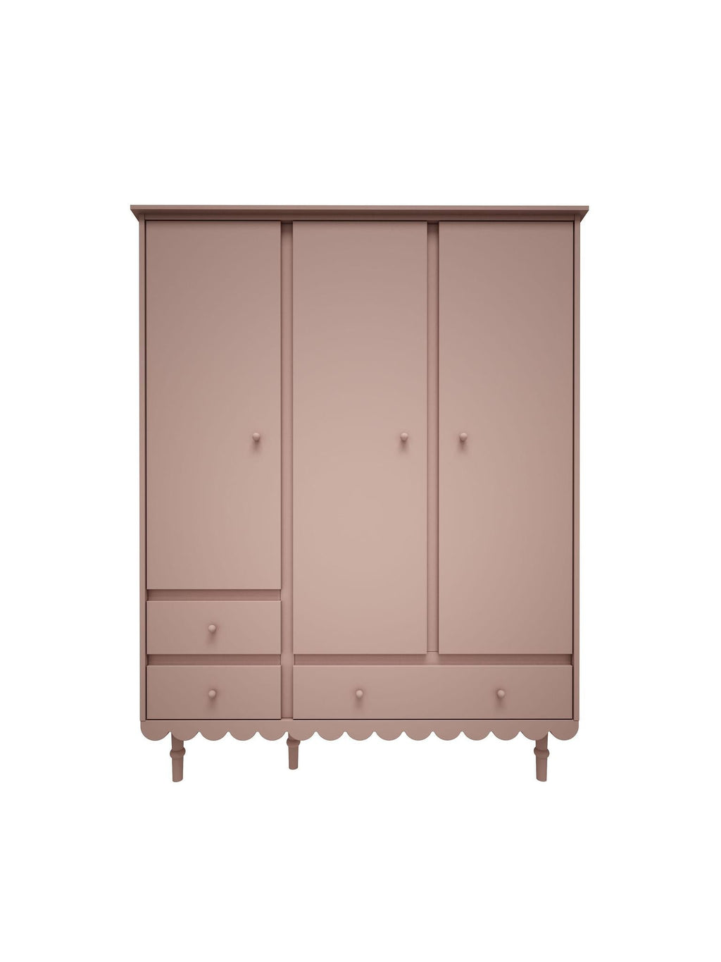 Handmade 'Babushka' Pink Wardrobe Three Door