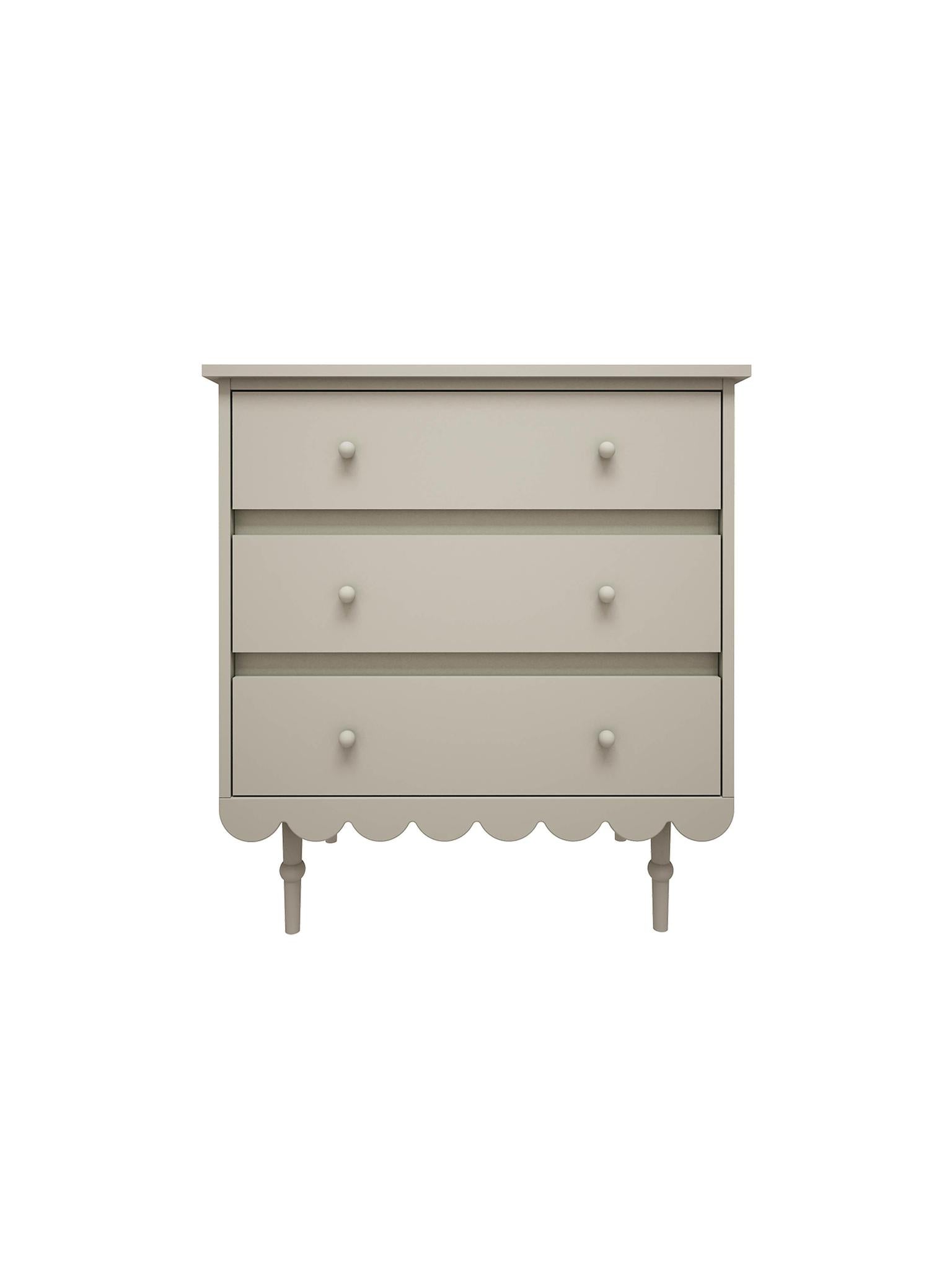 Handmade 'Babushka' Olive Chest of Drawers Short 3 Drawer