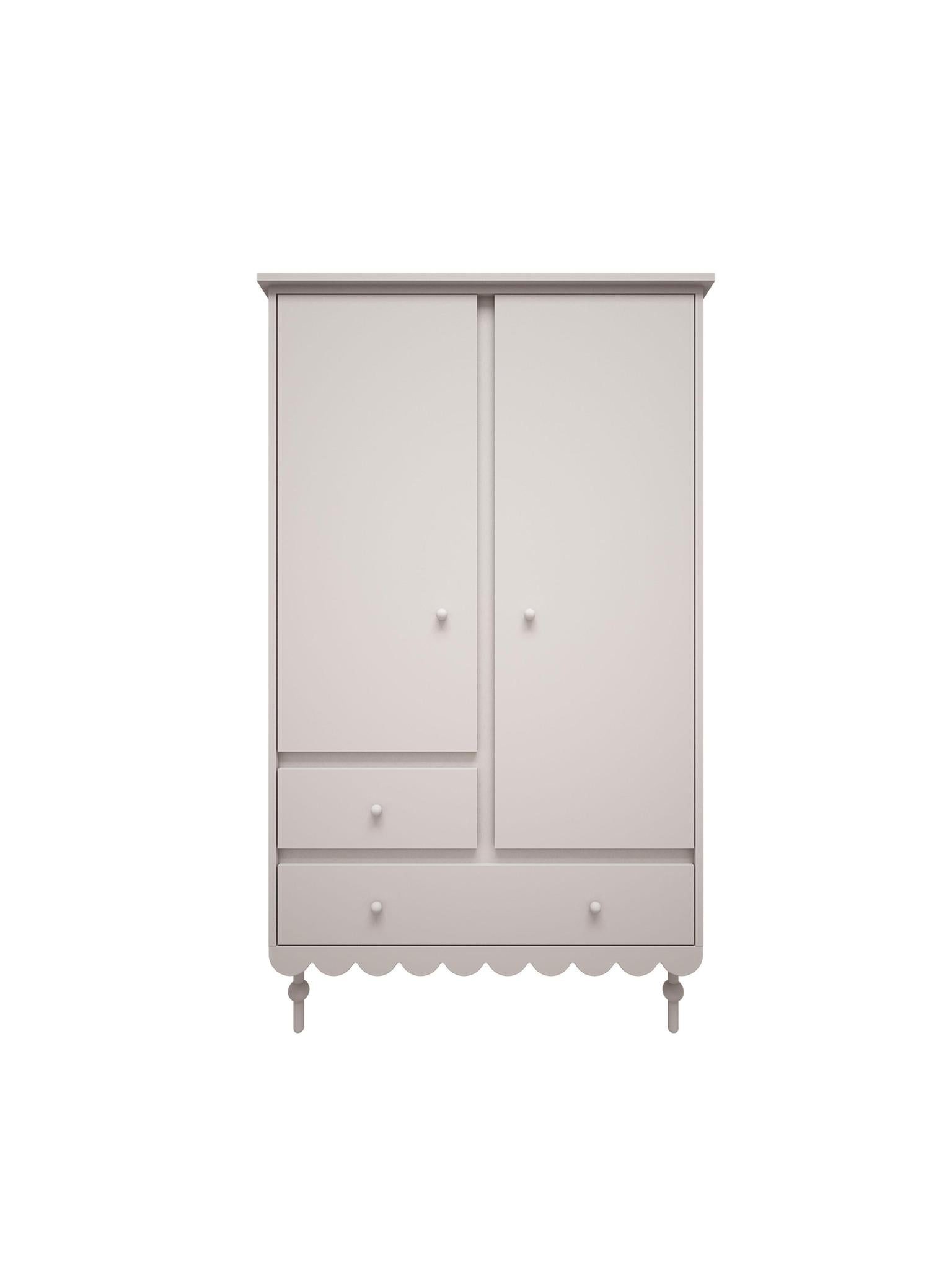 Handmade 'Babushka' White Wardrobe