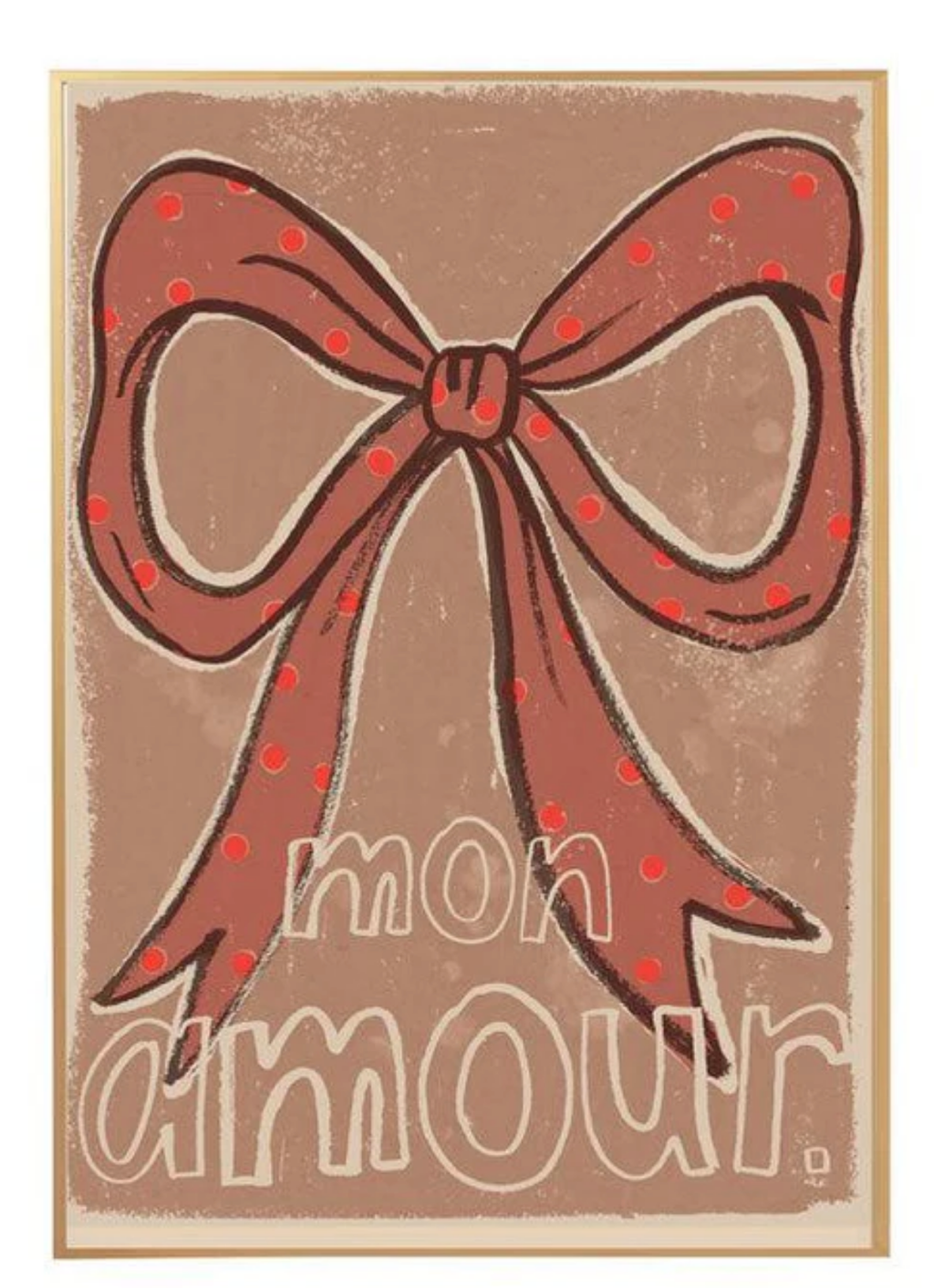Bow 'Mon Amour' 50X70CM Wall Poster
