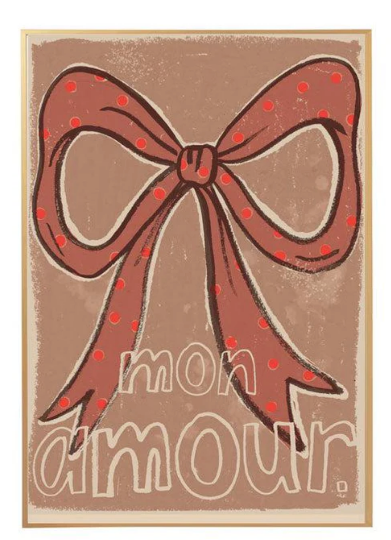 Bow 'Mon Amour' 50X70CM Wall Poster