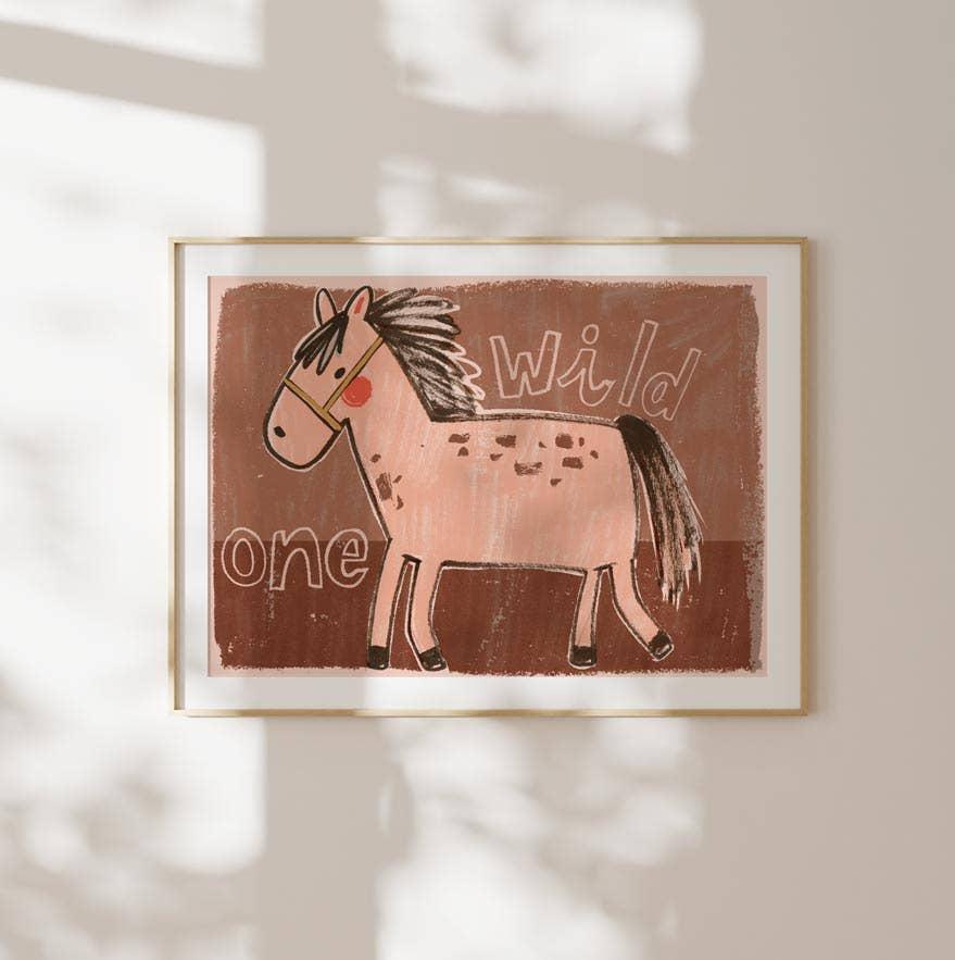 Horse 'Wild One' Wall Poster - 2 Sizes Available