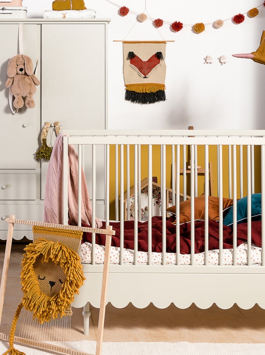 Handmade 'Babushka' Pink Cot Bed 70 x 140cm
