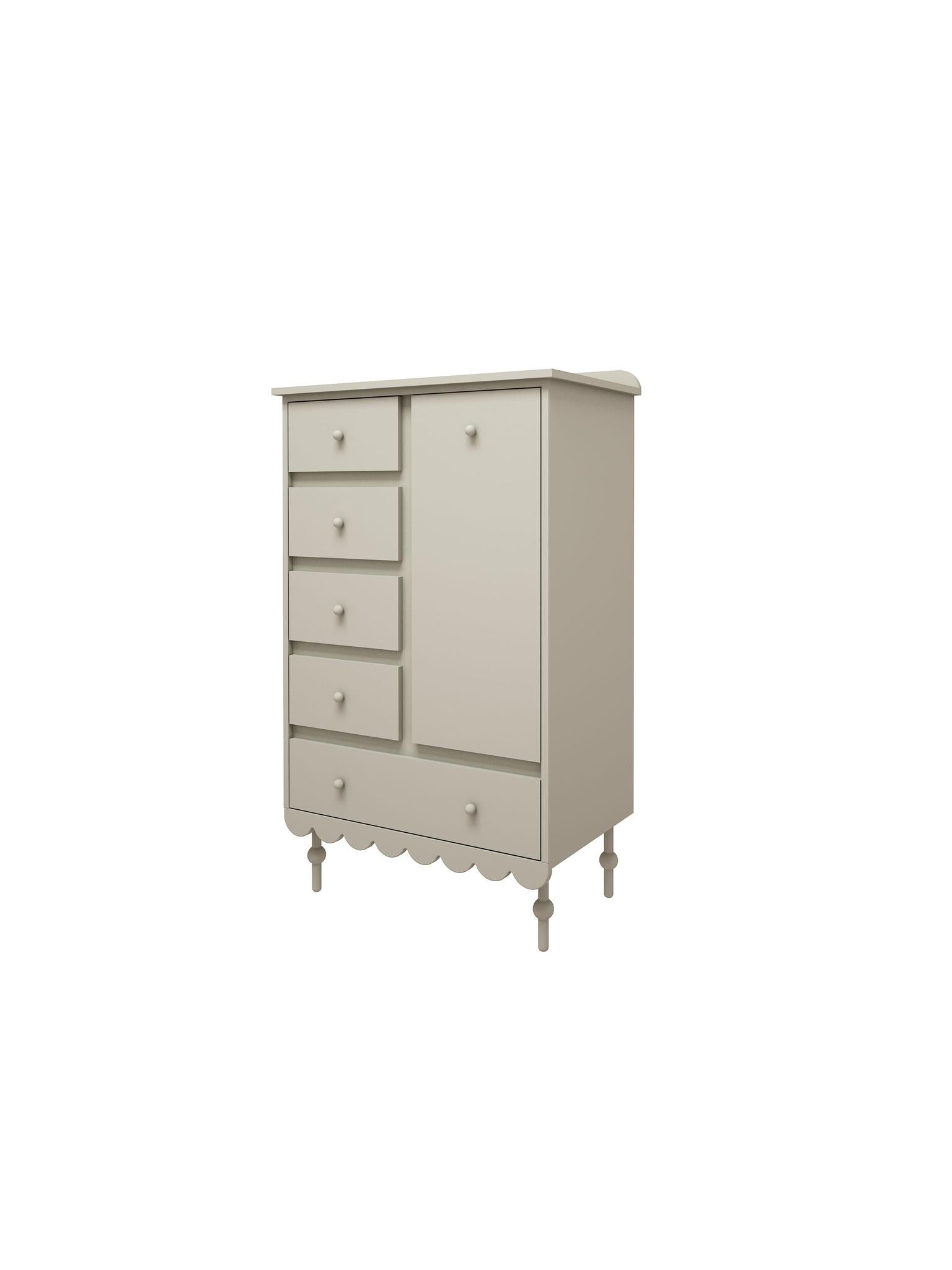 Handmade 'Babushka' Olive Chest of Drawers