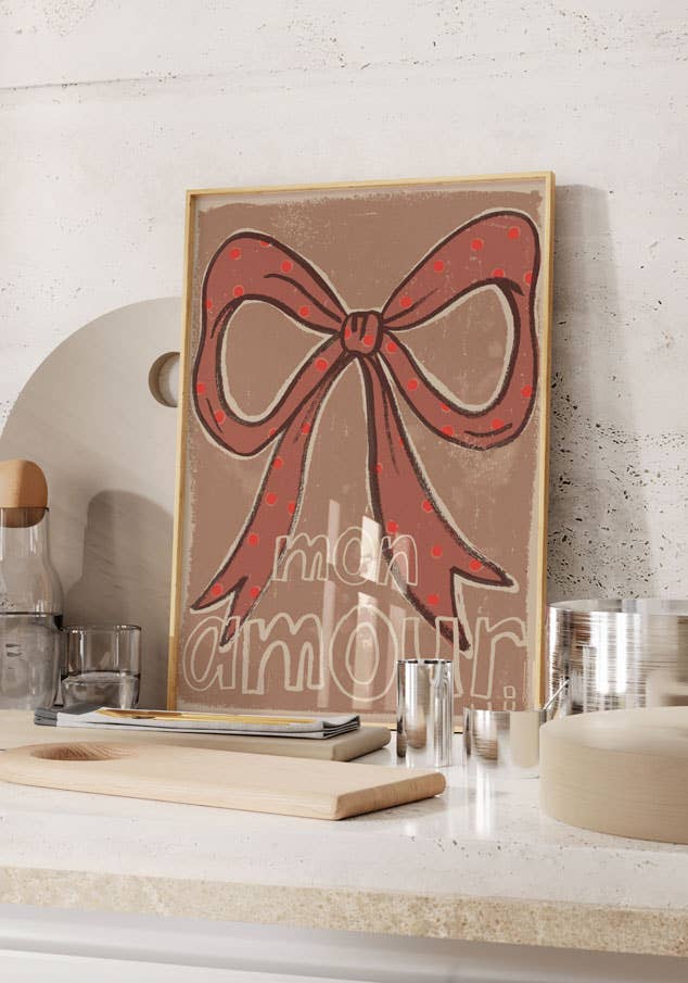 Bow 'Mon Amour' 50X70CM Wall Poster