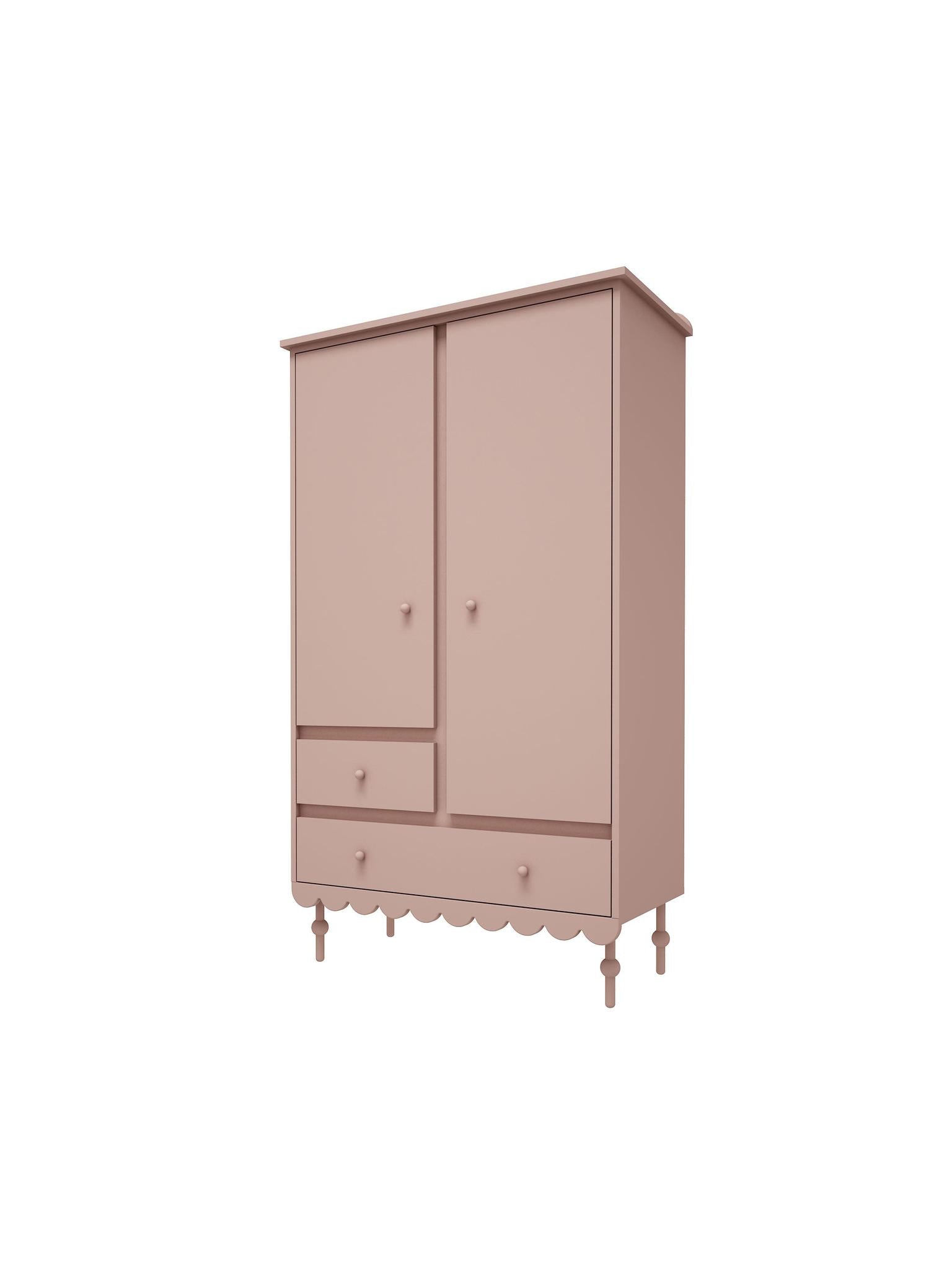 Handmade 'Babushka' Pink Wardrobe