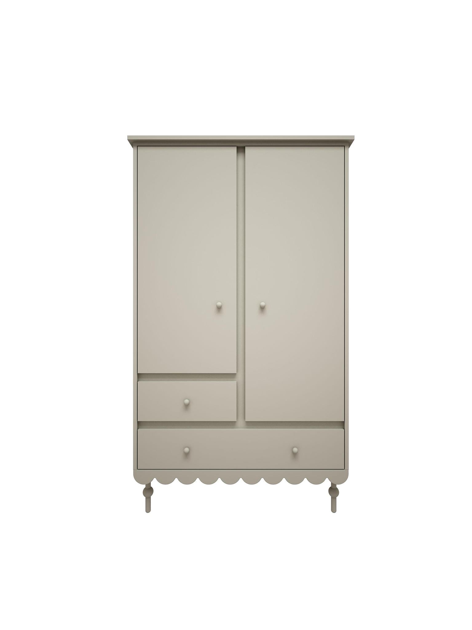 Handmade 'Babushka' Olive Wardrobe