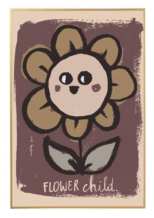 'Flower Child' Wall Poster - 2 Sizes Available