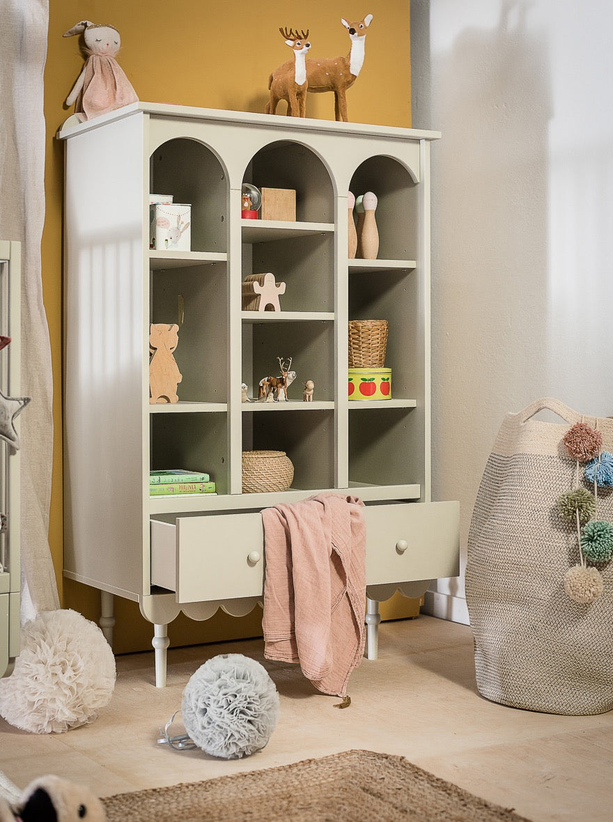 Handmade 'Babushka' Olive Bookshelf
