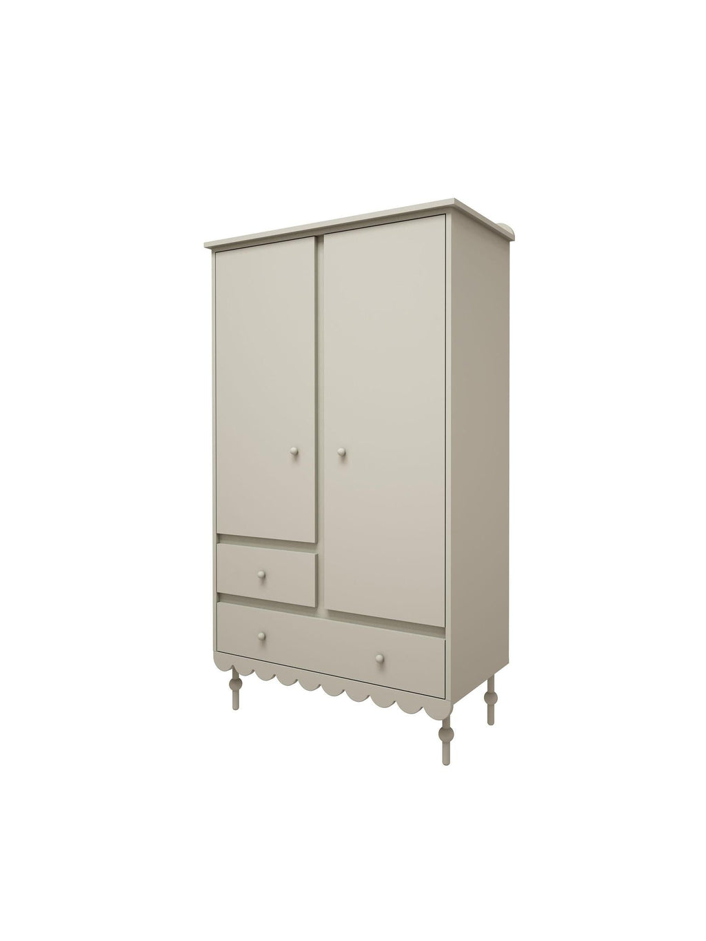 Handmade 'Babushka' Olive Wardrobe
