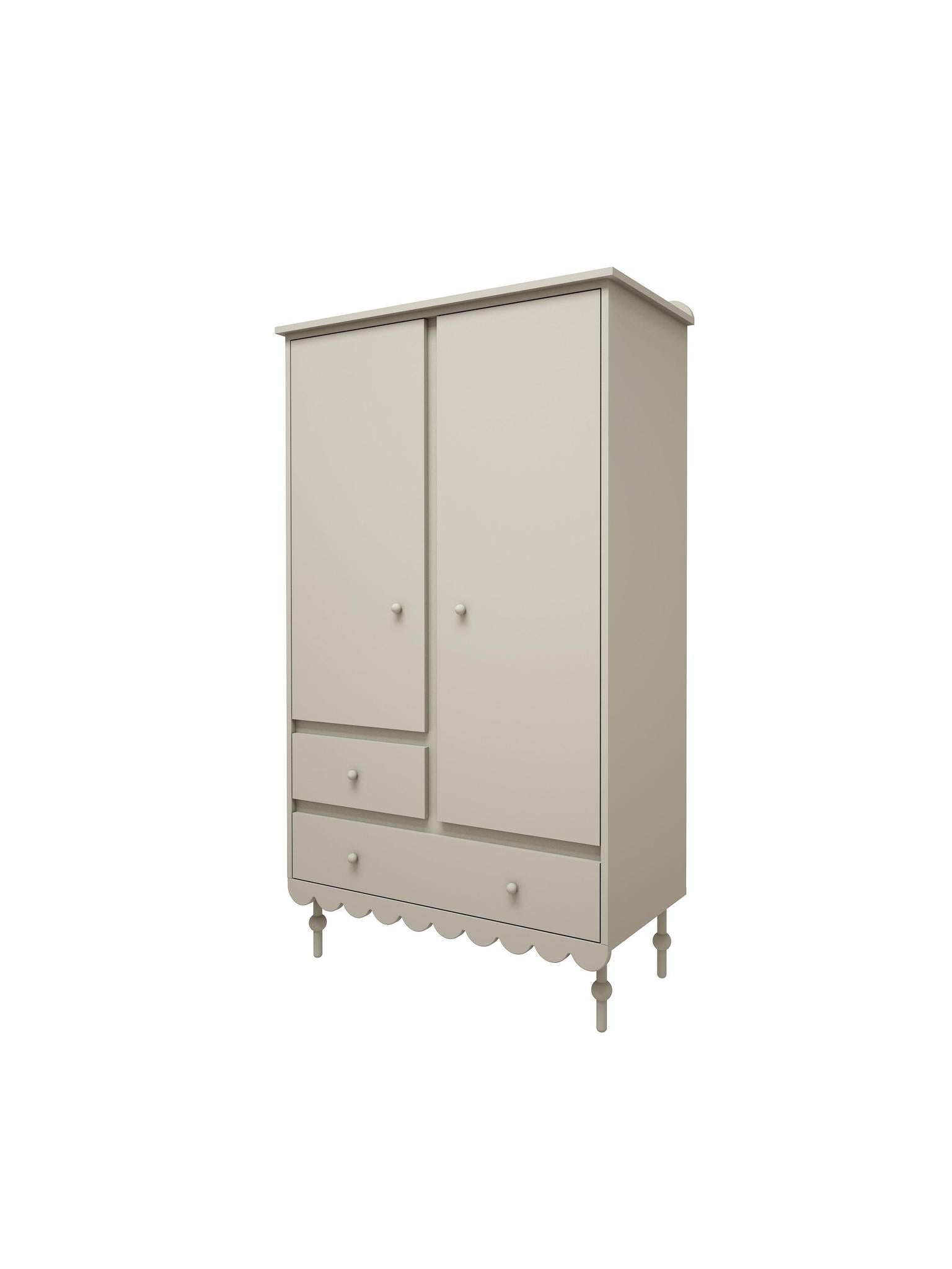 Handmade 'Babushka' Olive Wardrobe
