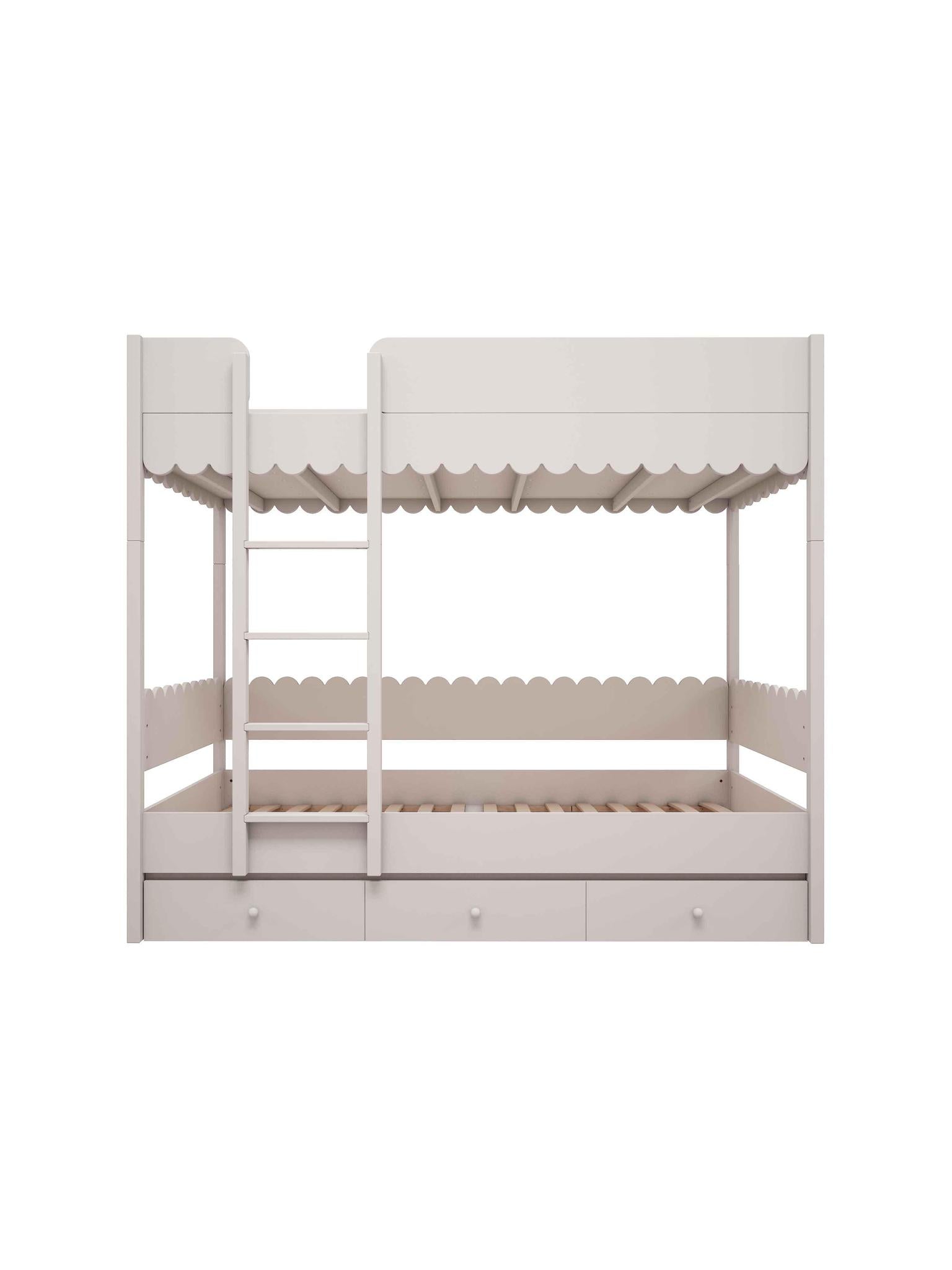 Handmade 'Babushka' Bunk Bed in White (Separate Pieces)
