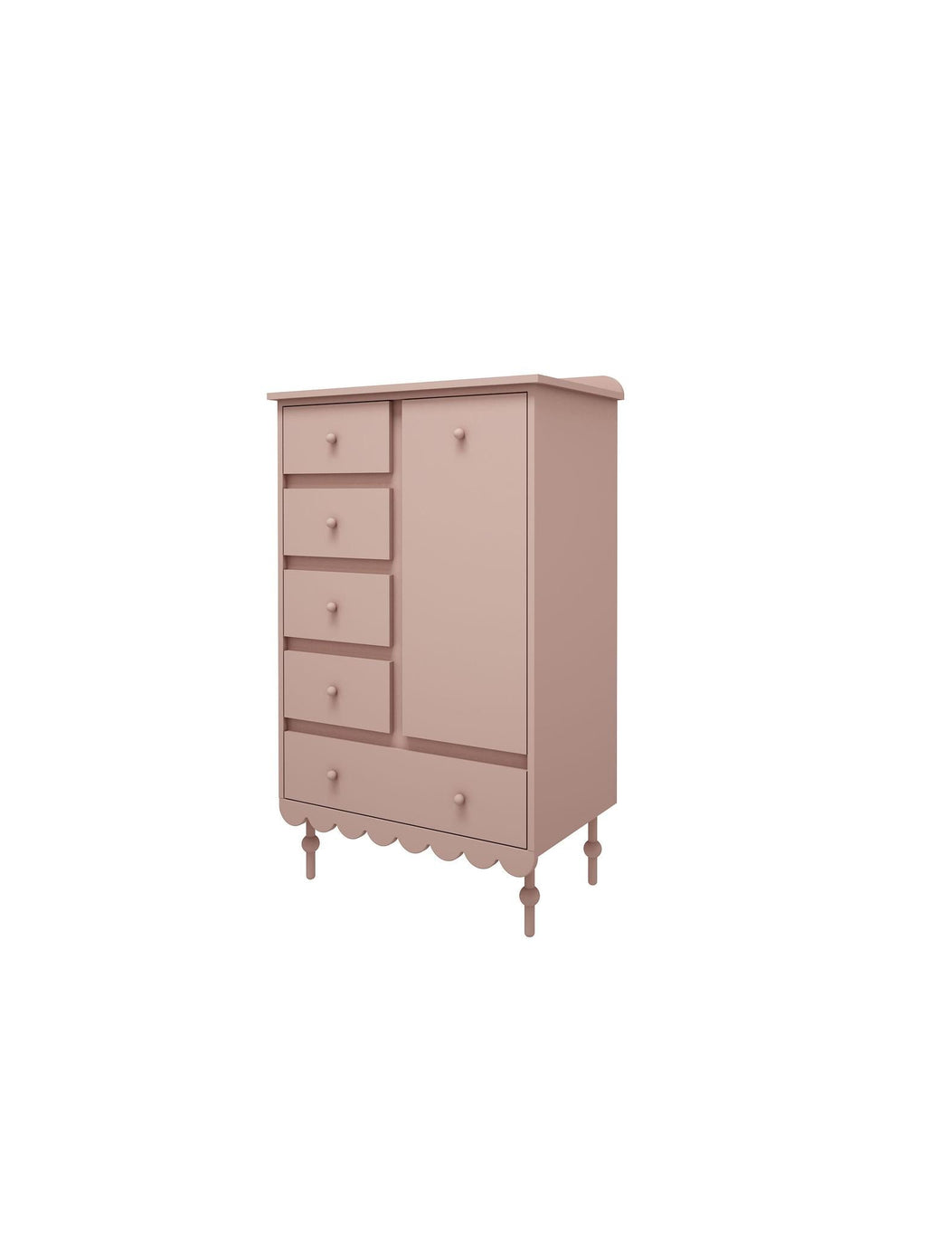 Handmade 'Babushka' Pink Chest of Drawers
