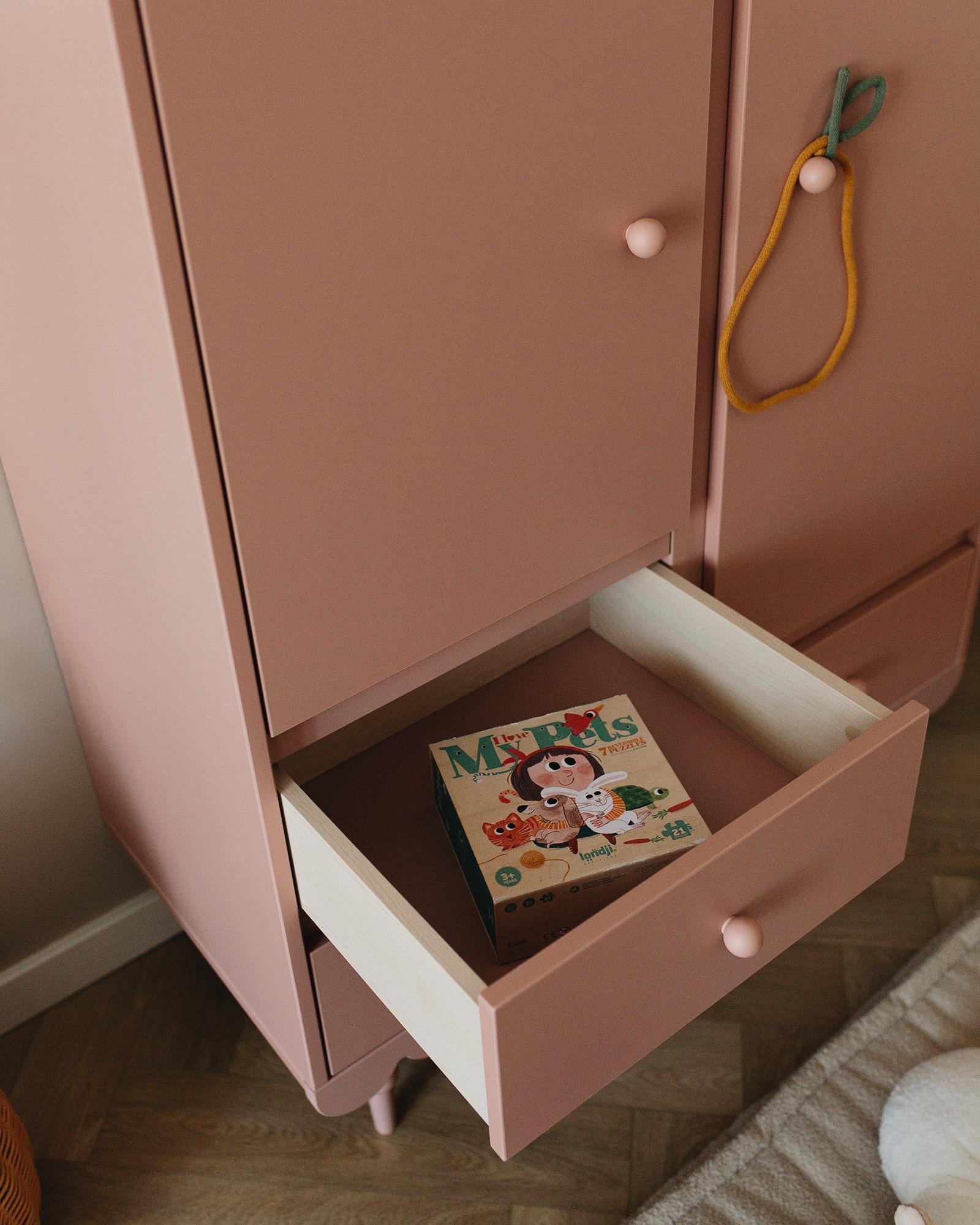 Handmade 'Babushka' Pink Wardrobe