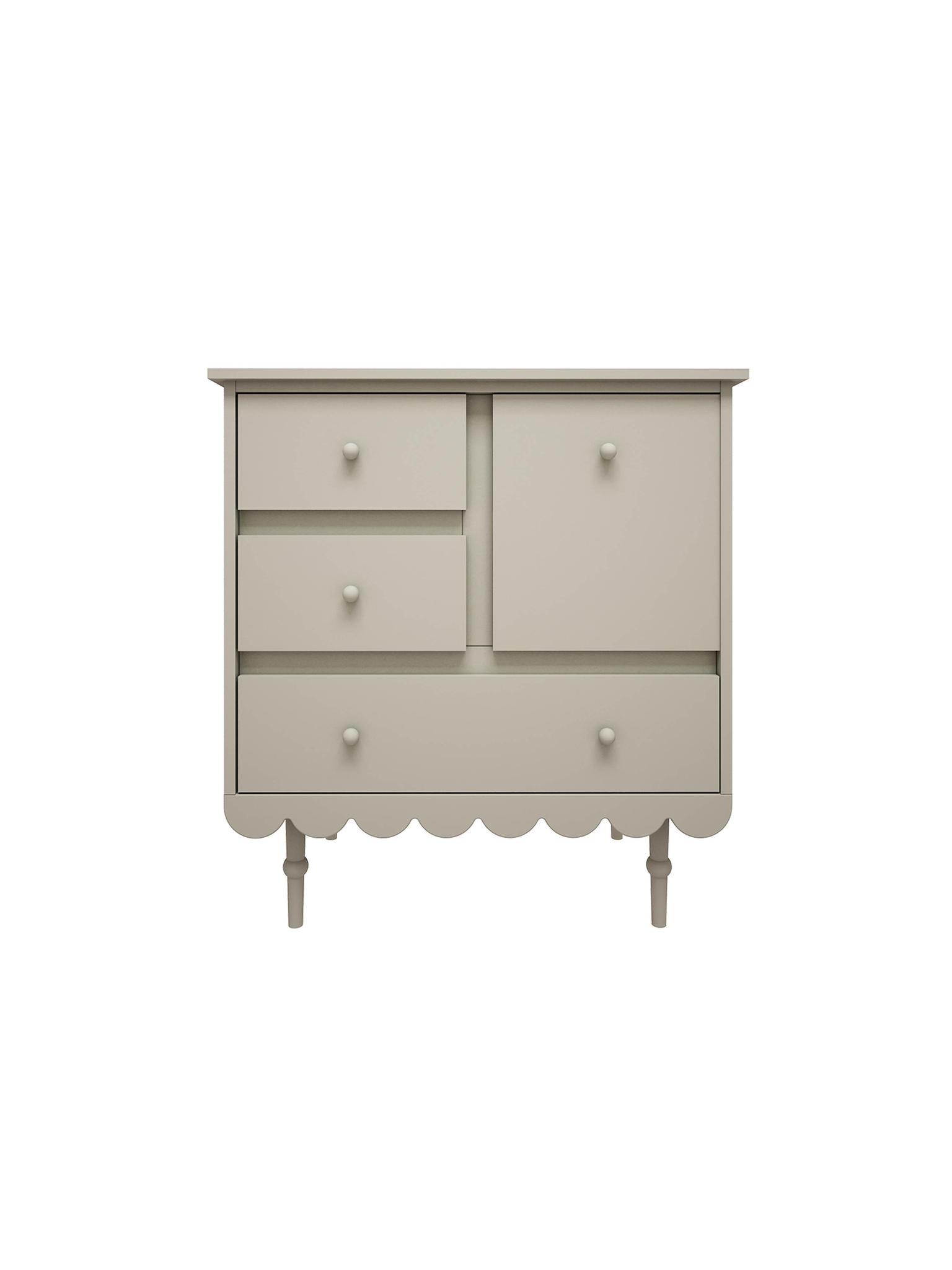 Handmade 'Babushka' Olive Chest of Drawers Short