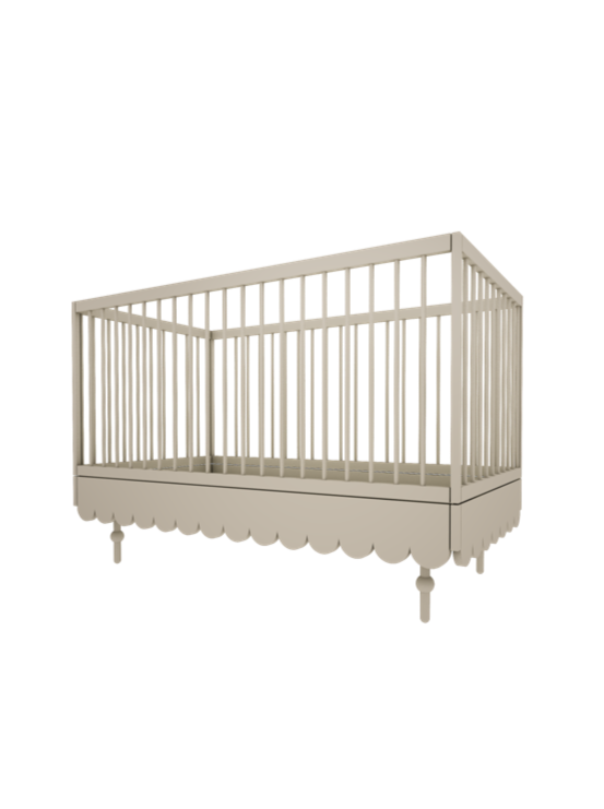 Handmade 'Babushka' Olive Cot Bed 70 x 140cm