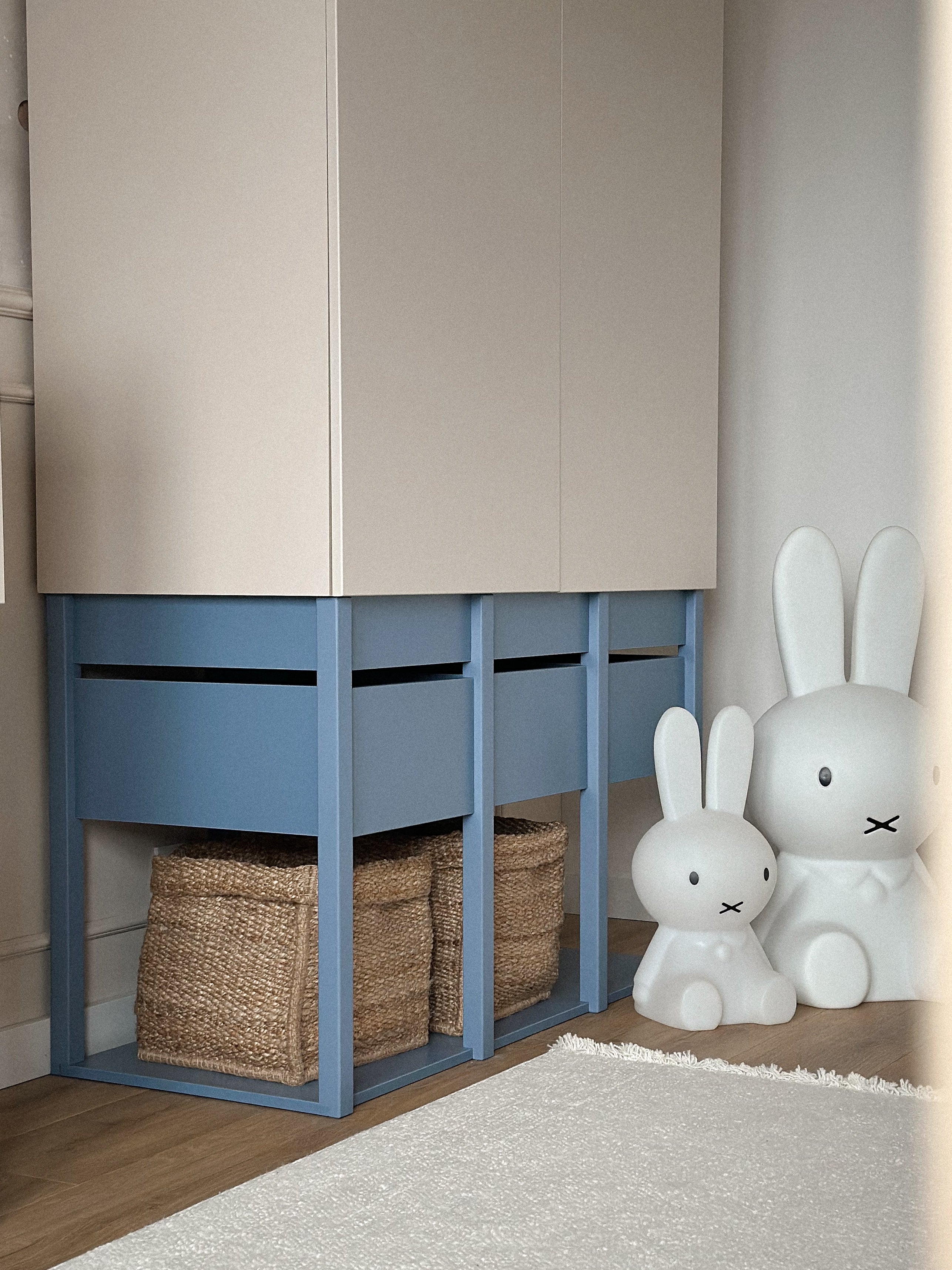 Handmade 'Tweens' Blue Wardrobe