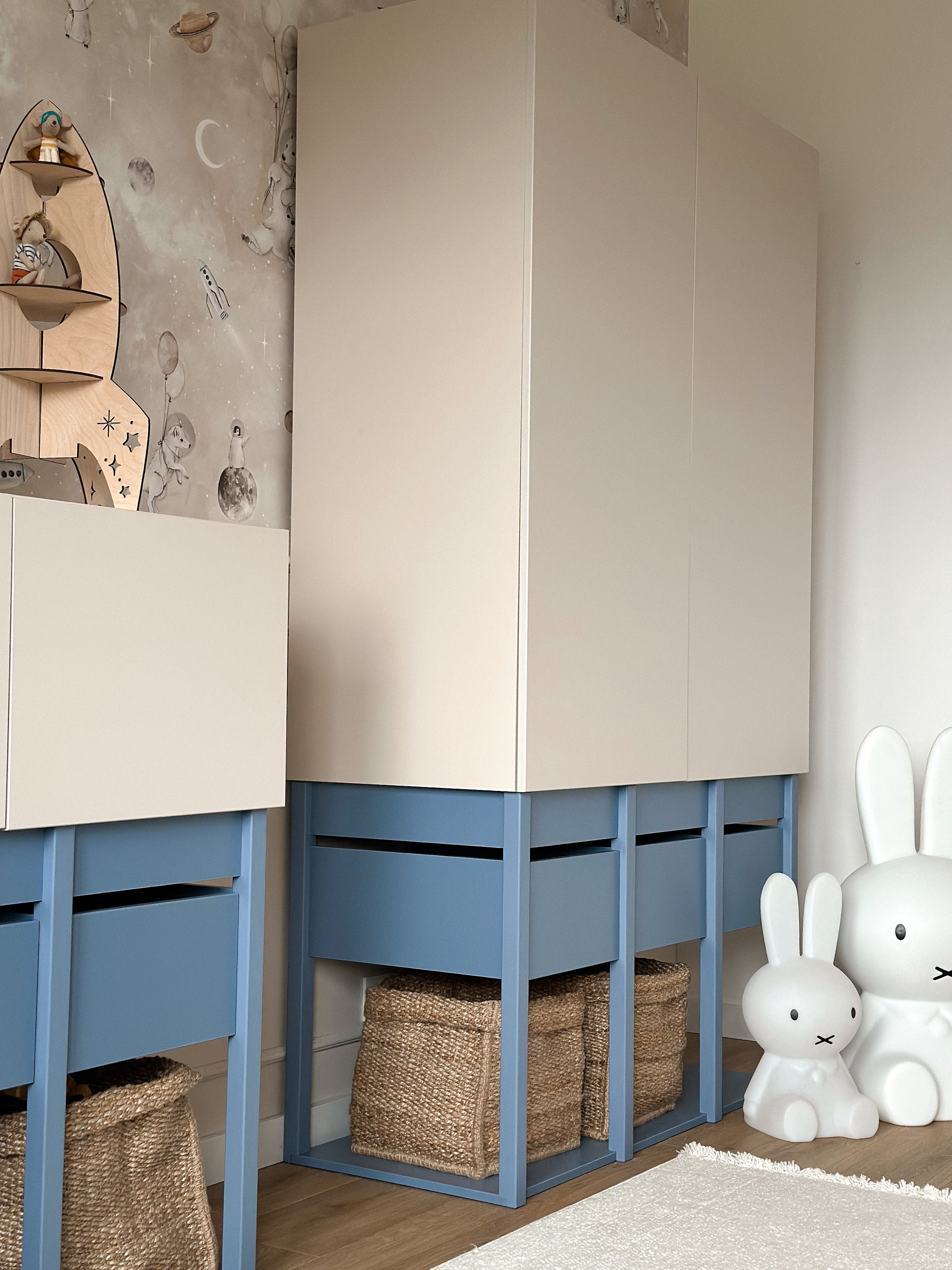 Handmade 'Tweens' Blue Wardrobe