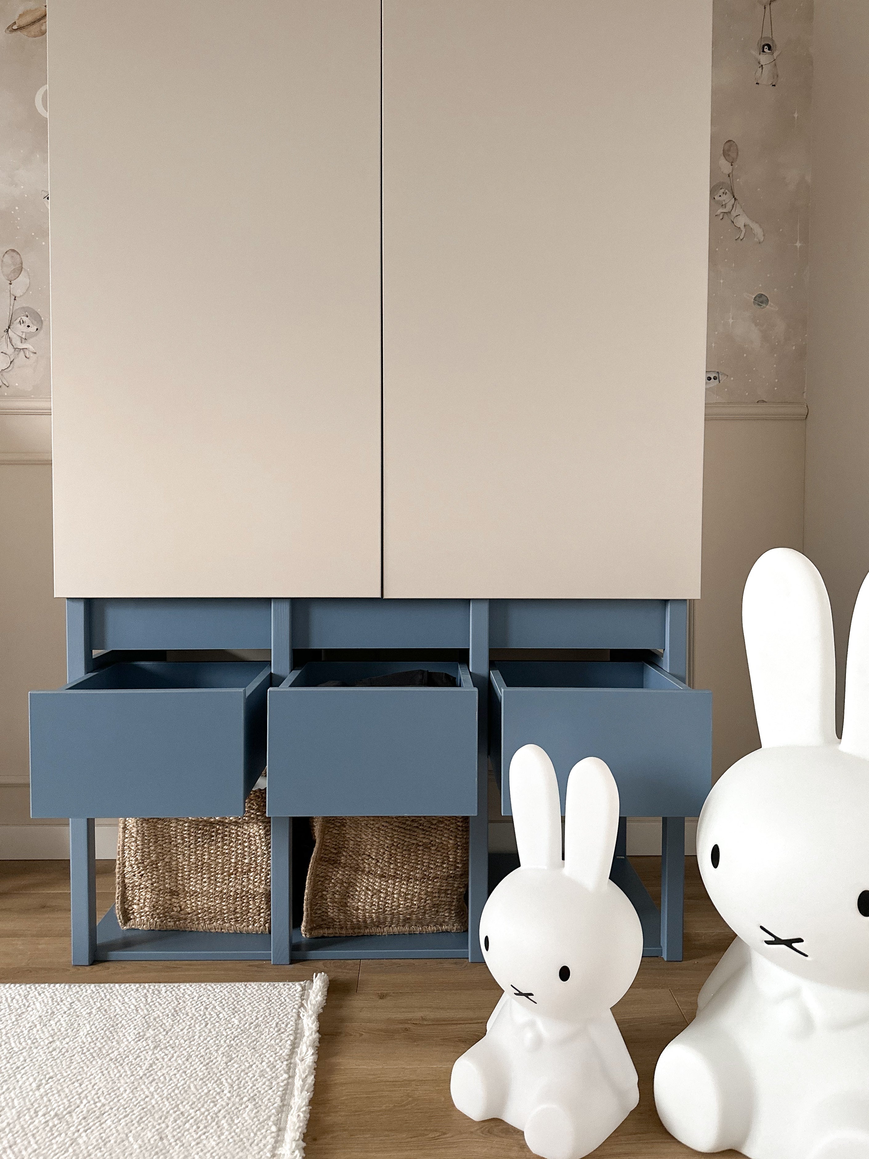 Handmade 'Tweens' Blue Wardrobe