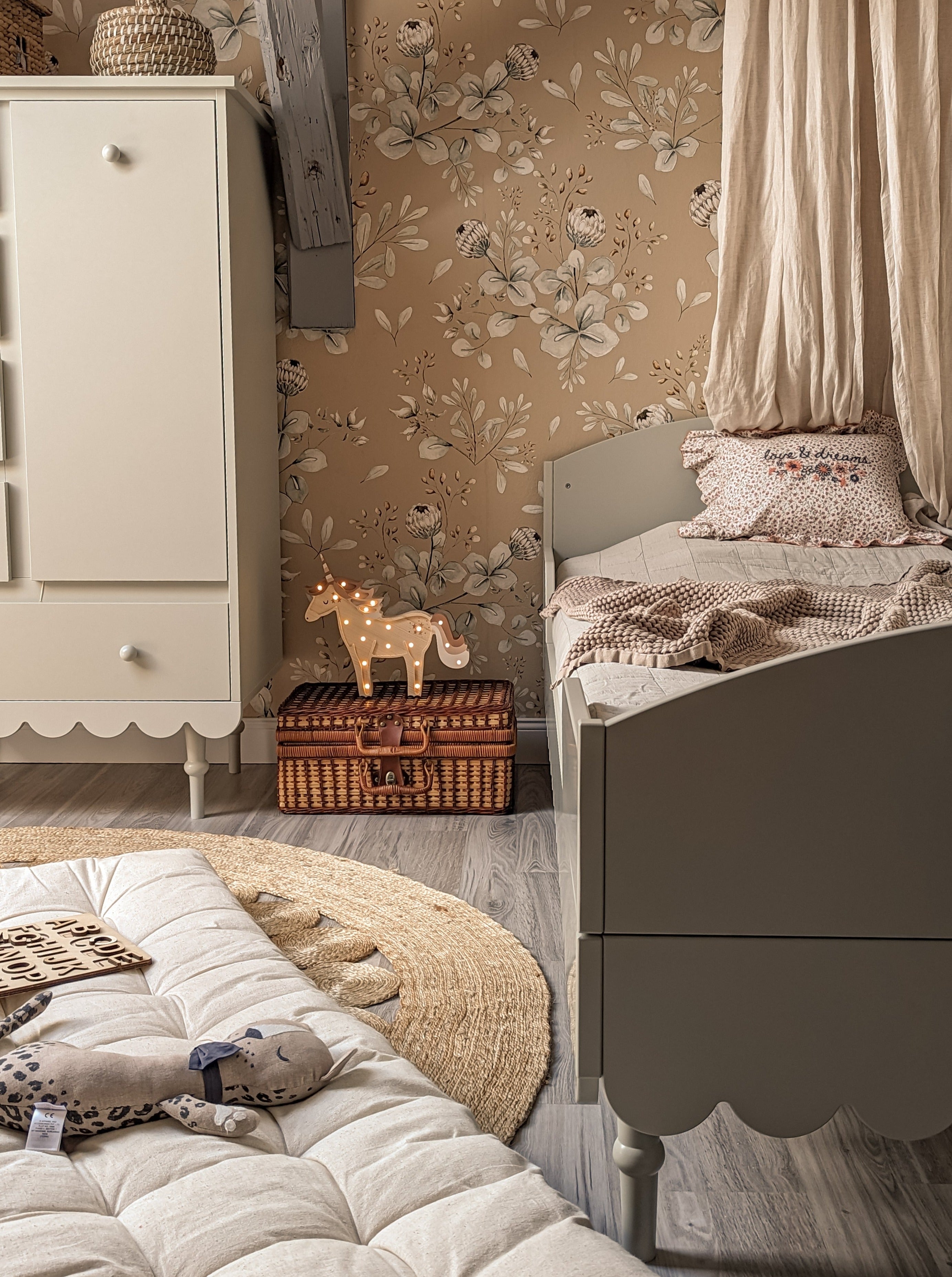 Handmade 'Babushka' Olive Bed 120 x 200cm