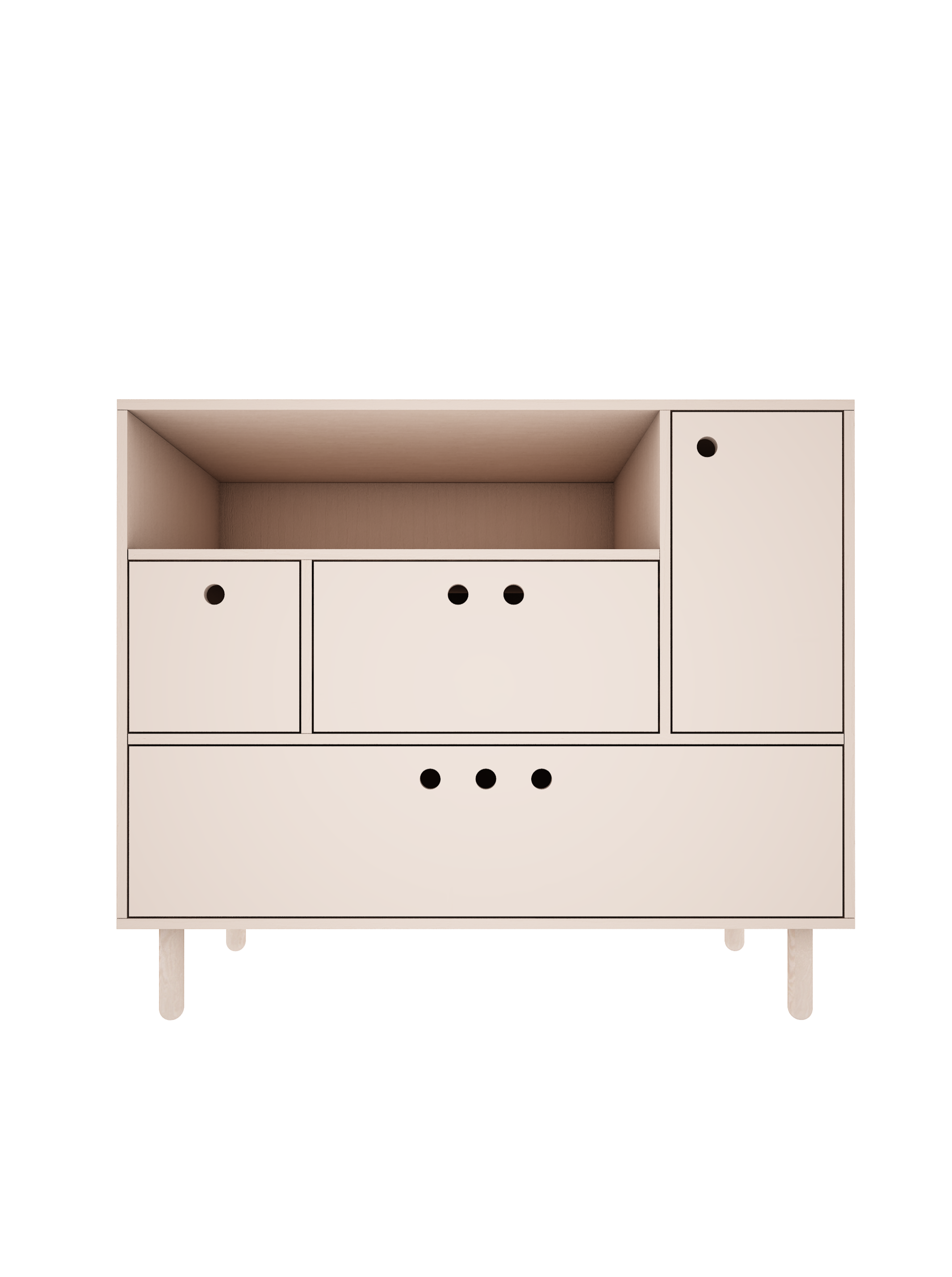 Handmade Birch 'River' Chest of Drawer - Sand