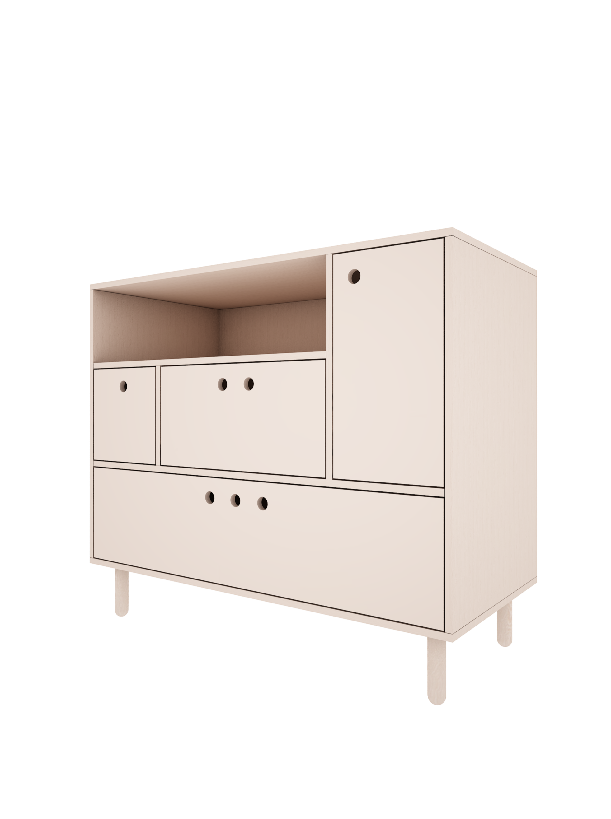 Handmade Birch 'River' Chest of Drawer - Sand