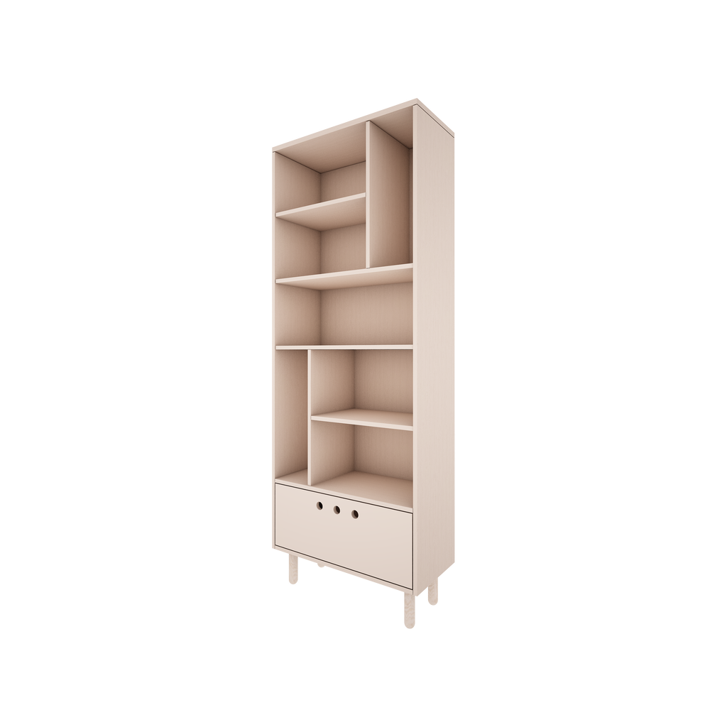 Handmade Birch 'River' Bookshelf - Sand
