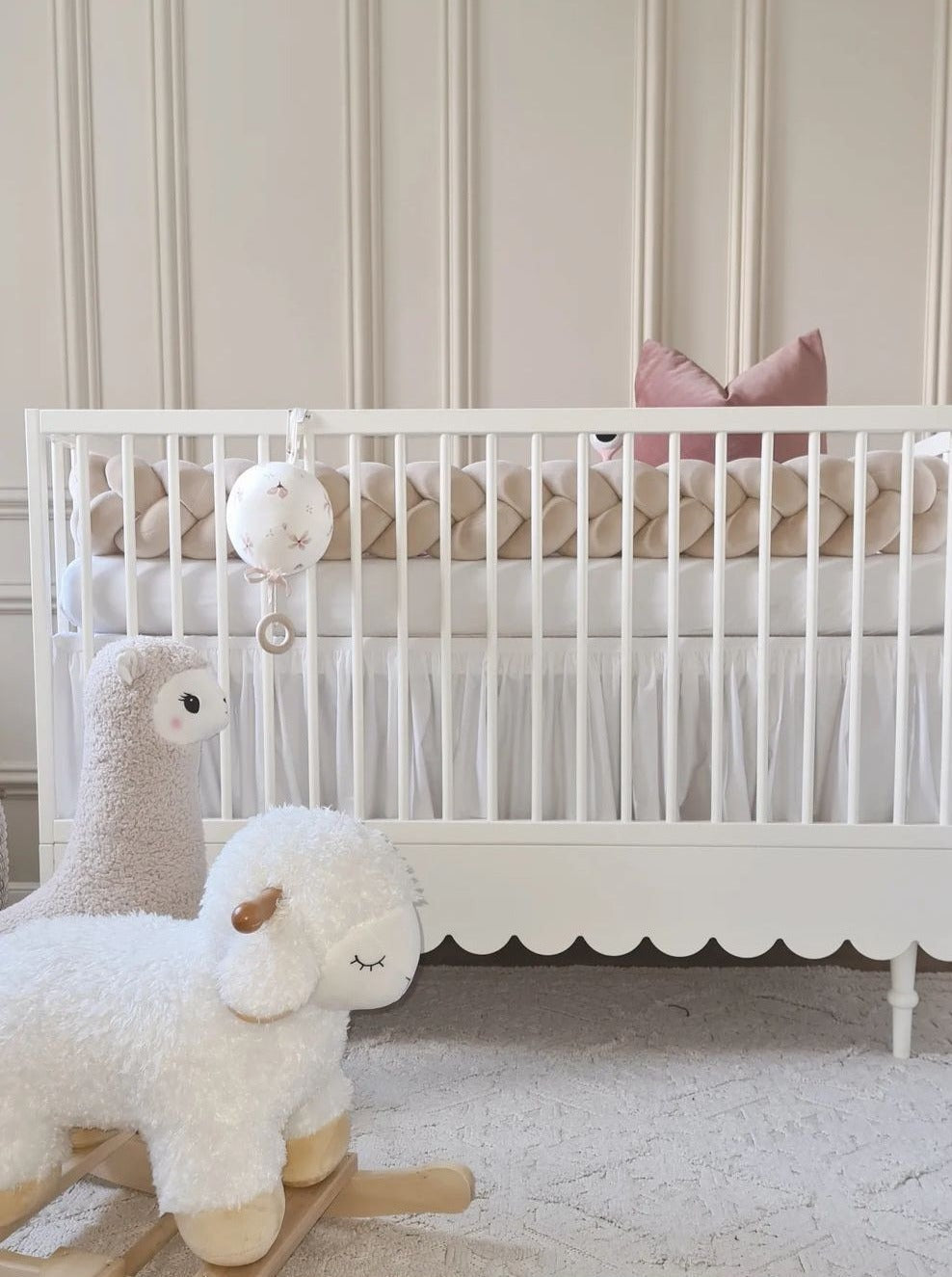 Handmade 'Babushka' White Cot Bed 70 x 140cm