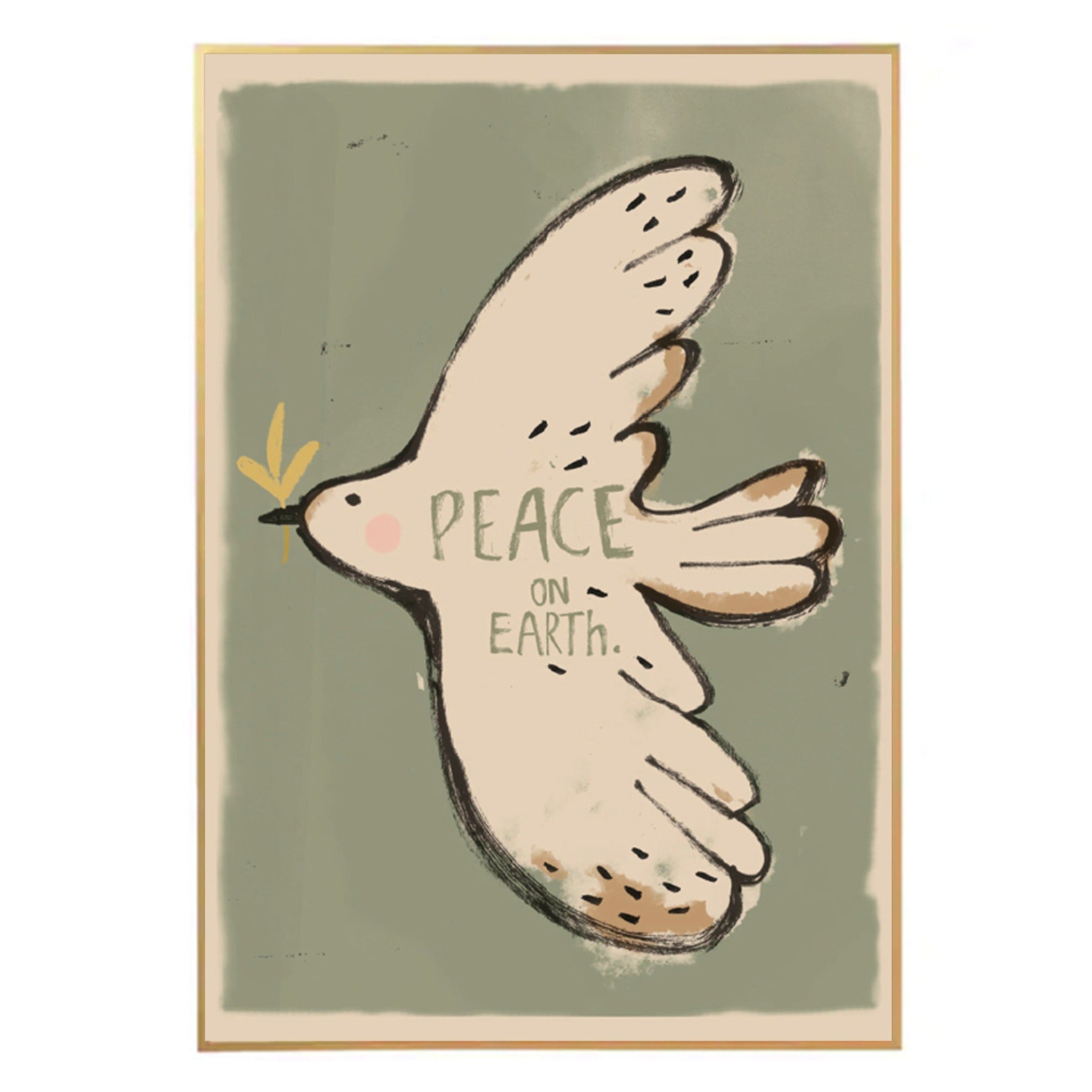 Peace Bird 'Peace On Earth' Wall Poster - 2 Sizes Available