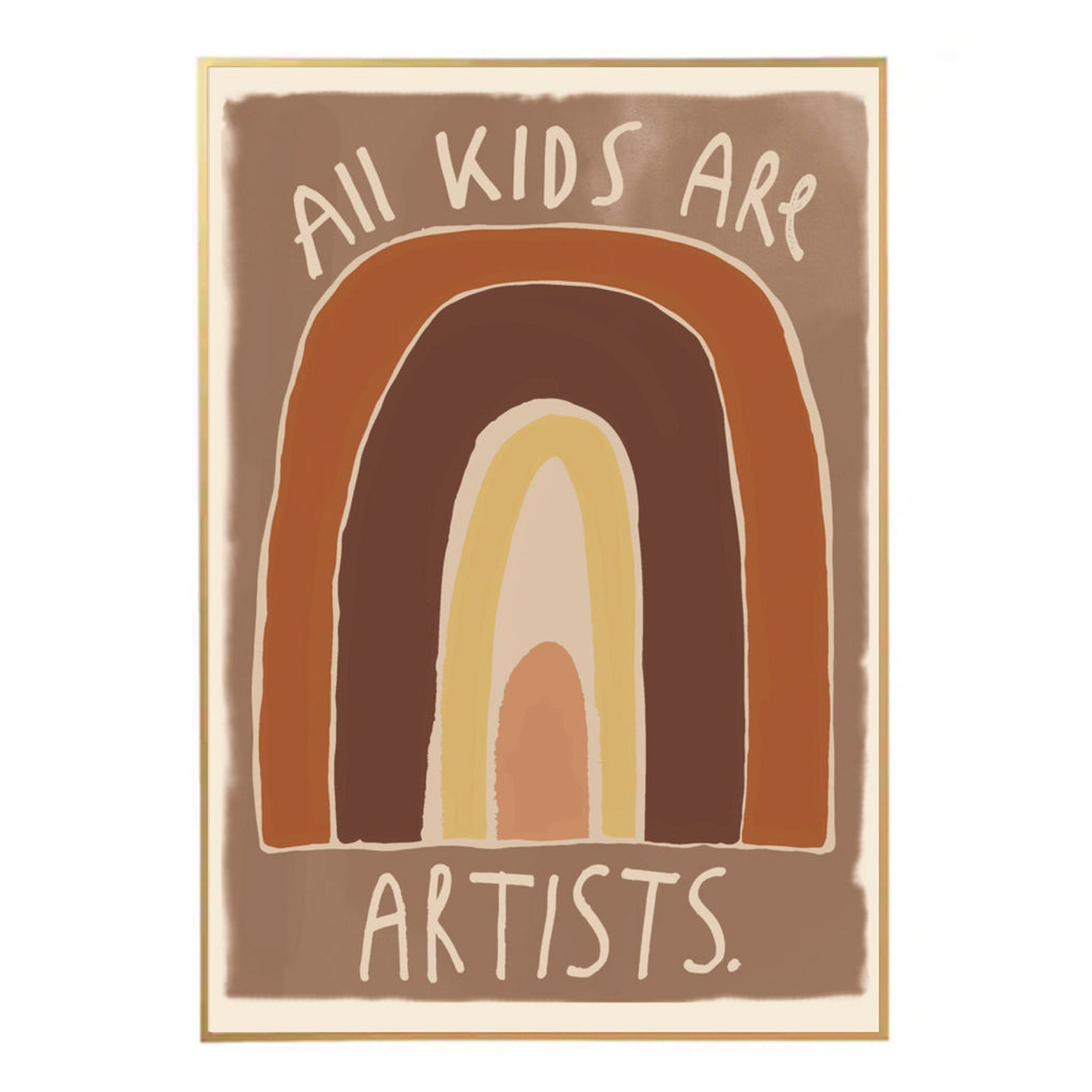Rainbow 'All Kids Are Artists' 50x70cm Wall Poster