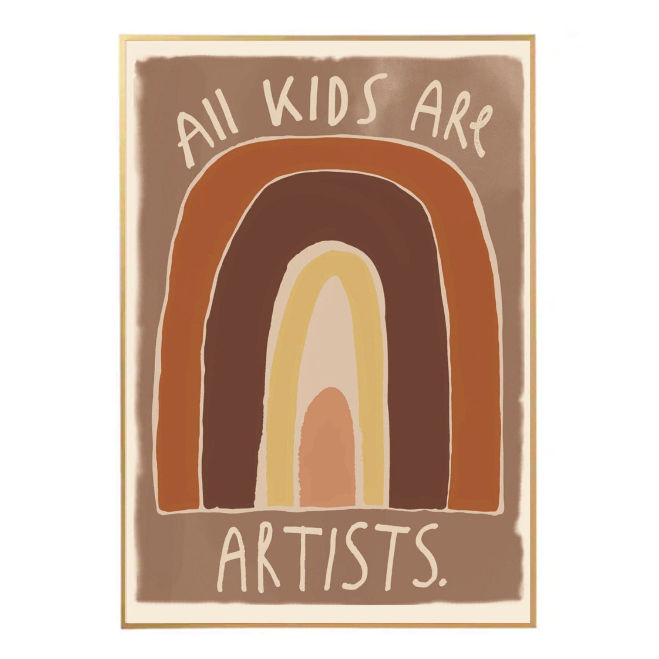 Rainbow 'All Kids Are Artists' 50x70cm Wall Poster