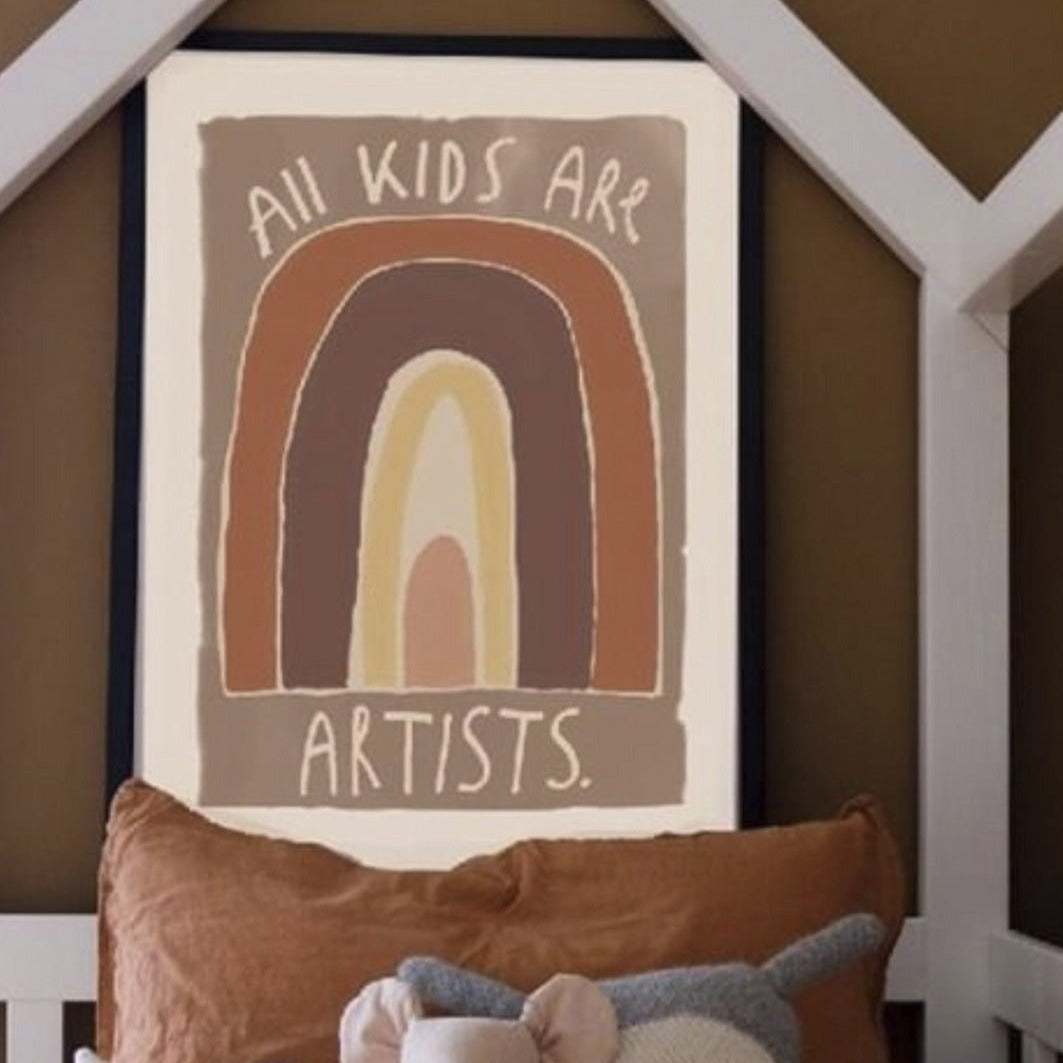 Rainbow 'All Kids Are Artists' 50x70cm Wall Poster