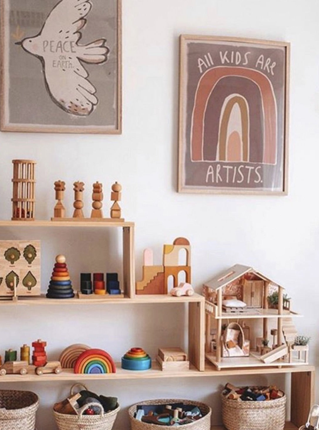Rainbow 'All Kids Are Artists' 50x70cm Wall Poster