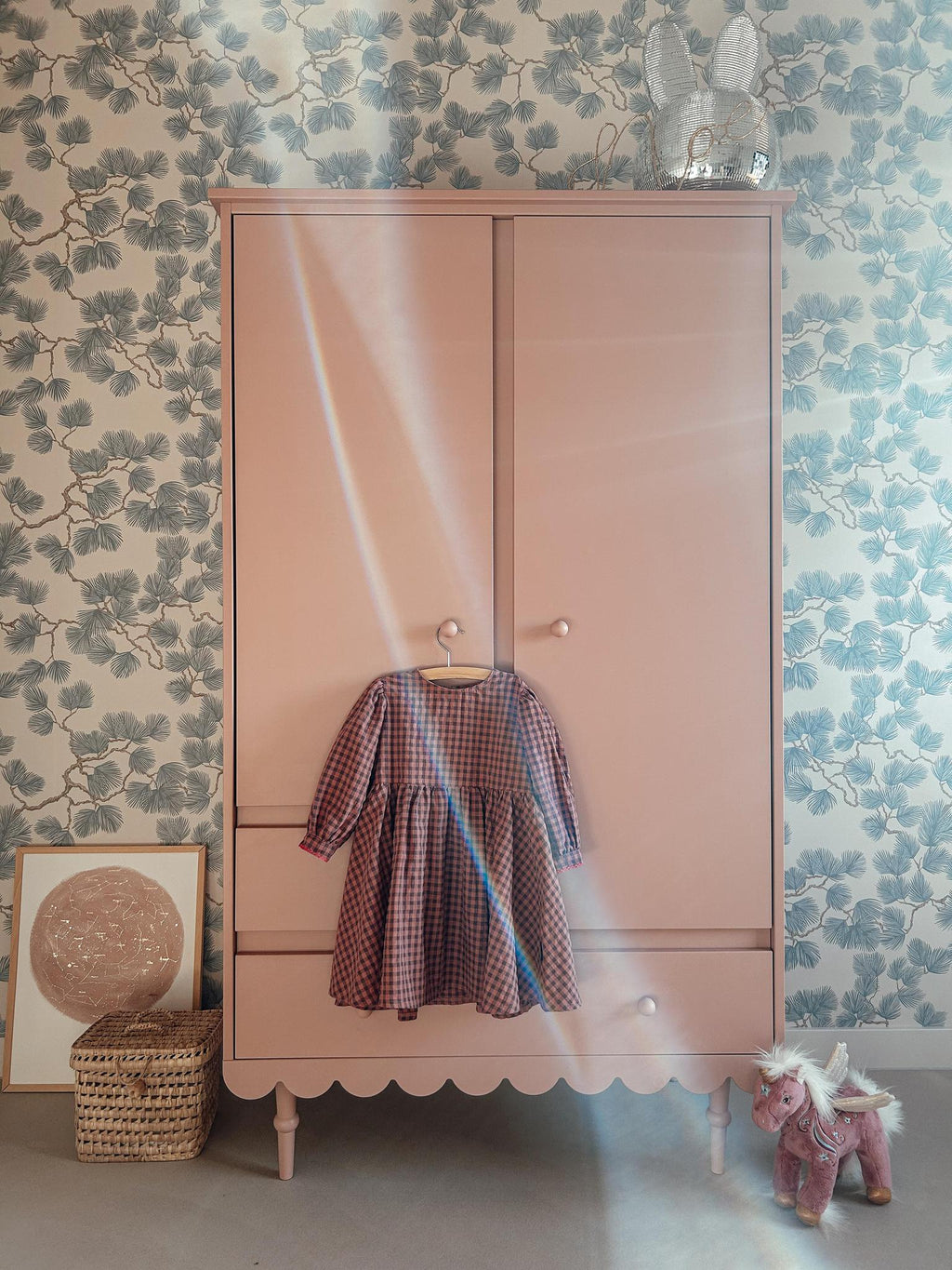 Handmade 'Babushka' Pink Wardrobe