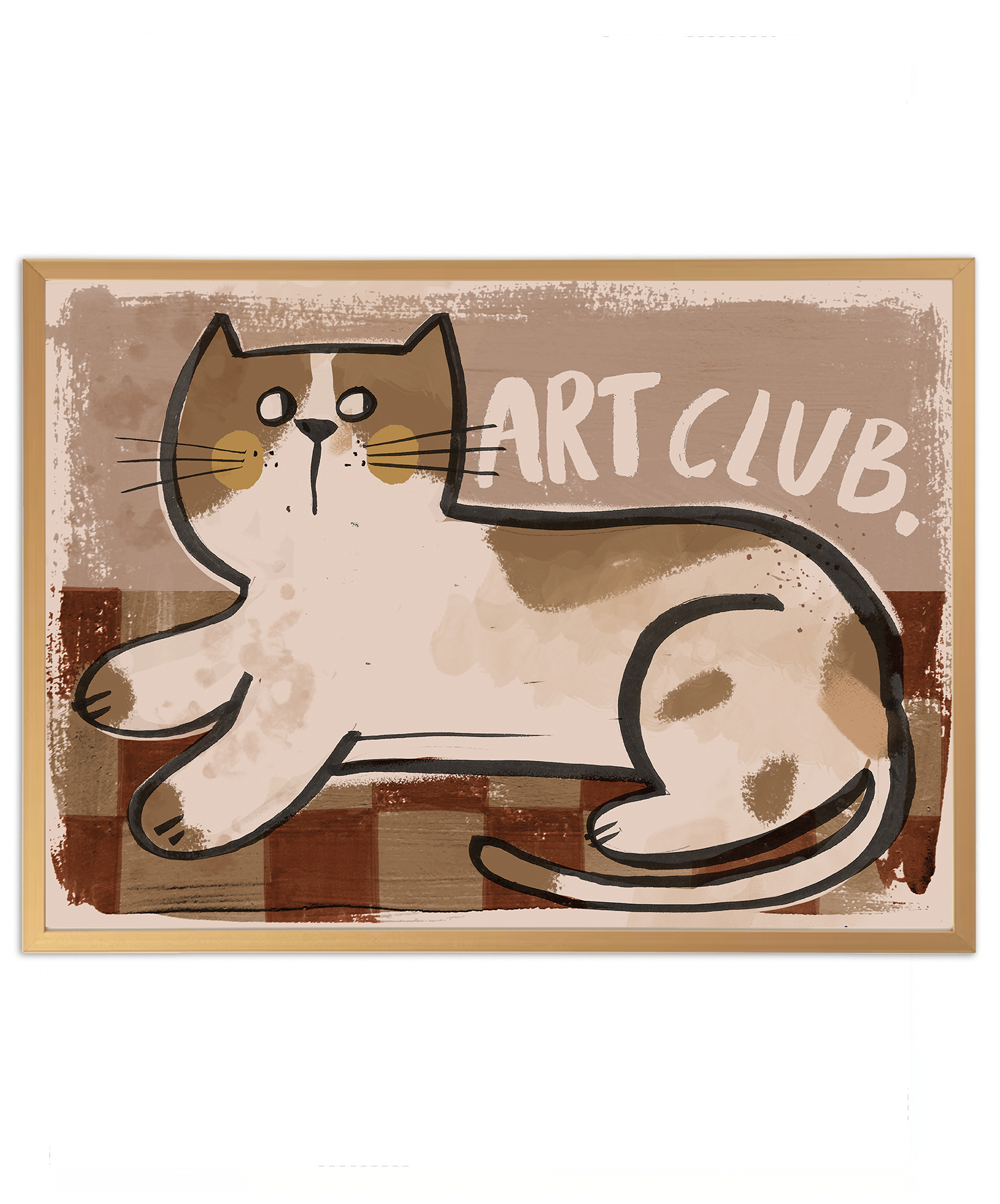 Cat 'Art Club' 50X70CM Wall Poster
