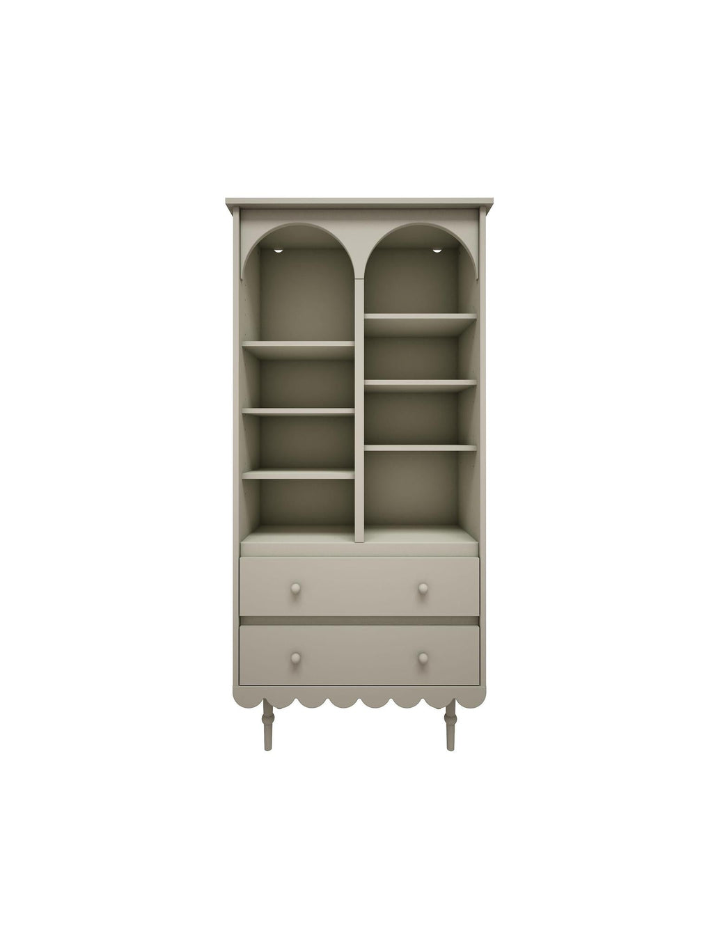 Handmade 'Babushka' Olive Bookshelf Tall