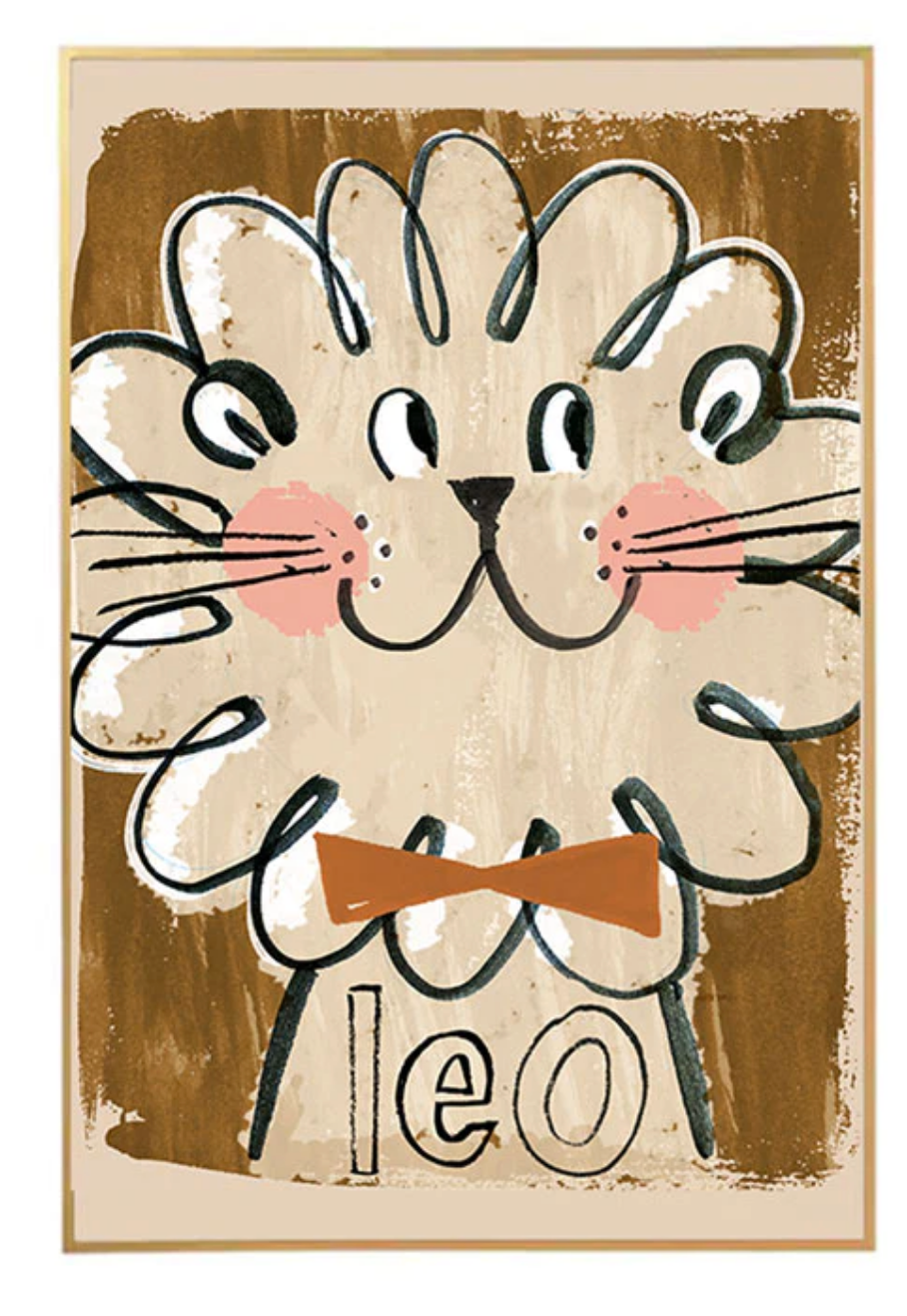 Leo Lion Wall Poster - 2 Sizes Available
