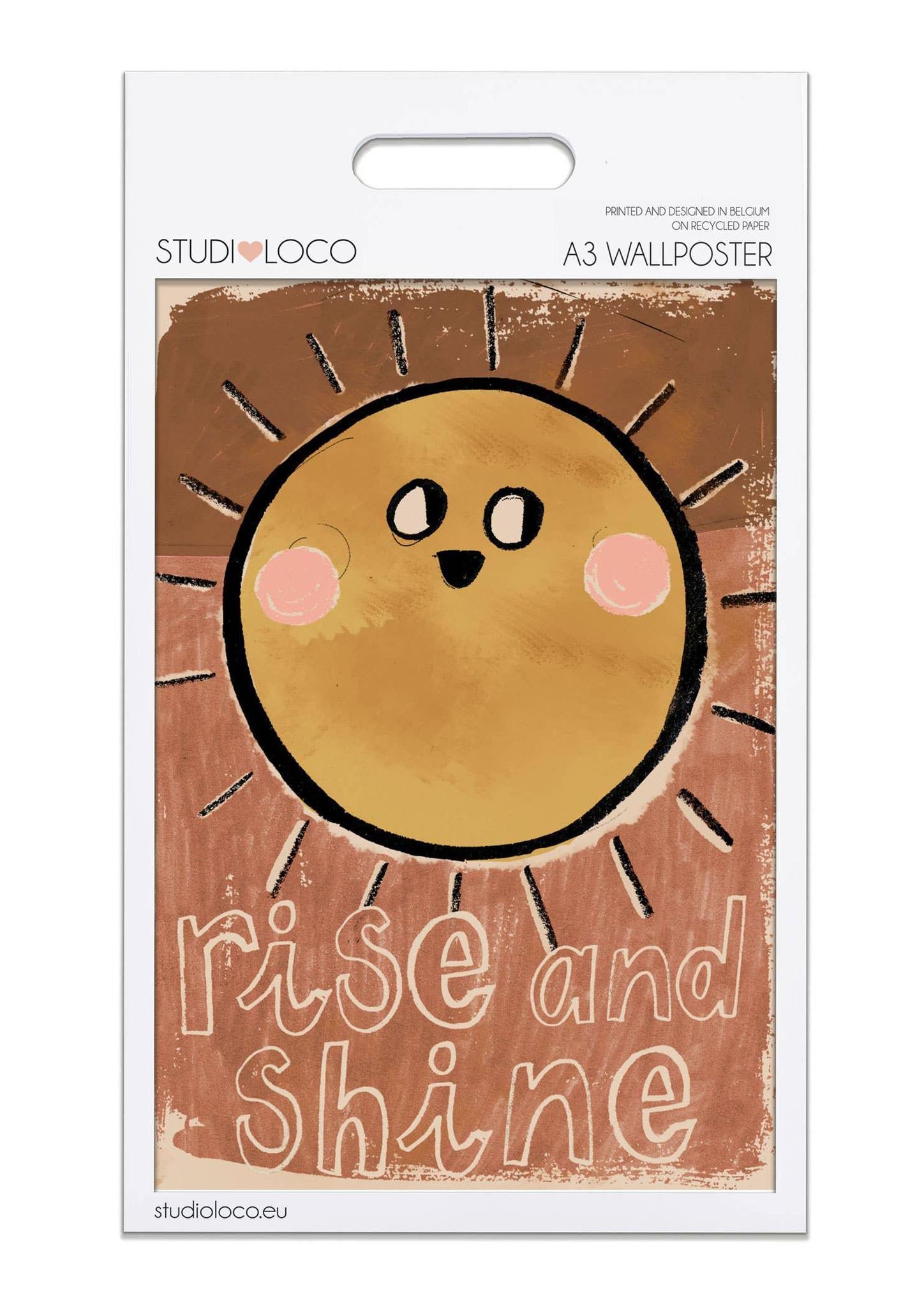 'Rise & Shine' Sun Wall Poster - 2 Sizes Available