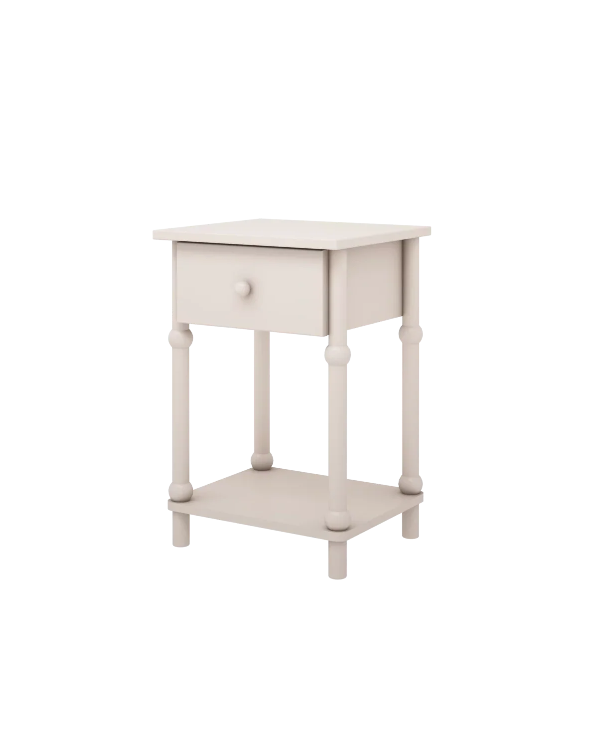 Handmade 'Babushka' White Bedside Table