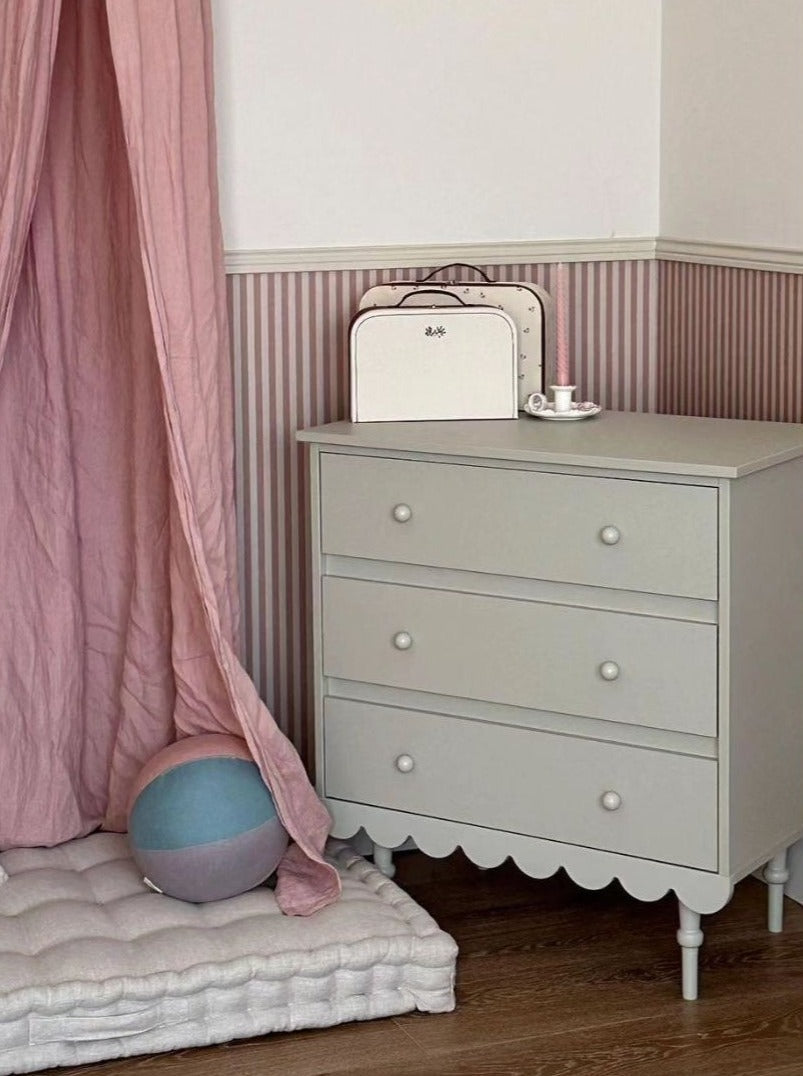 Handmade 'Babushka' Olive Chest of Drawers Short 3 Drawer