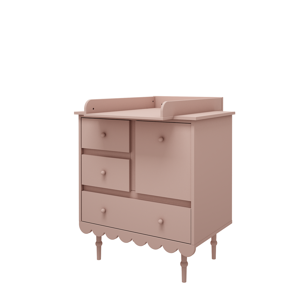Handmade 'Babushka' Pink Chest of Drawers Short