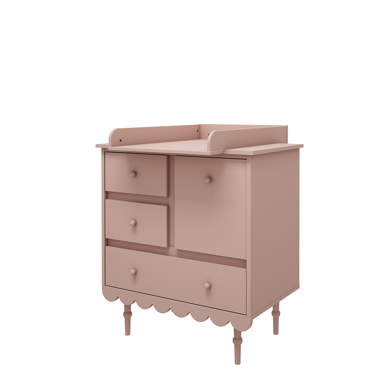 Handmade 'Babushka' Pink Chest of Drawers Short